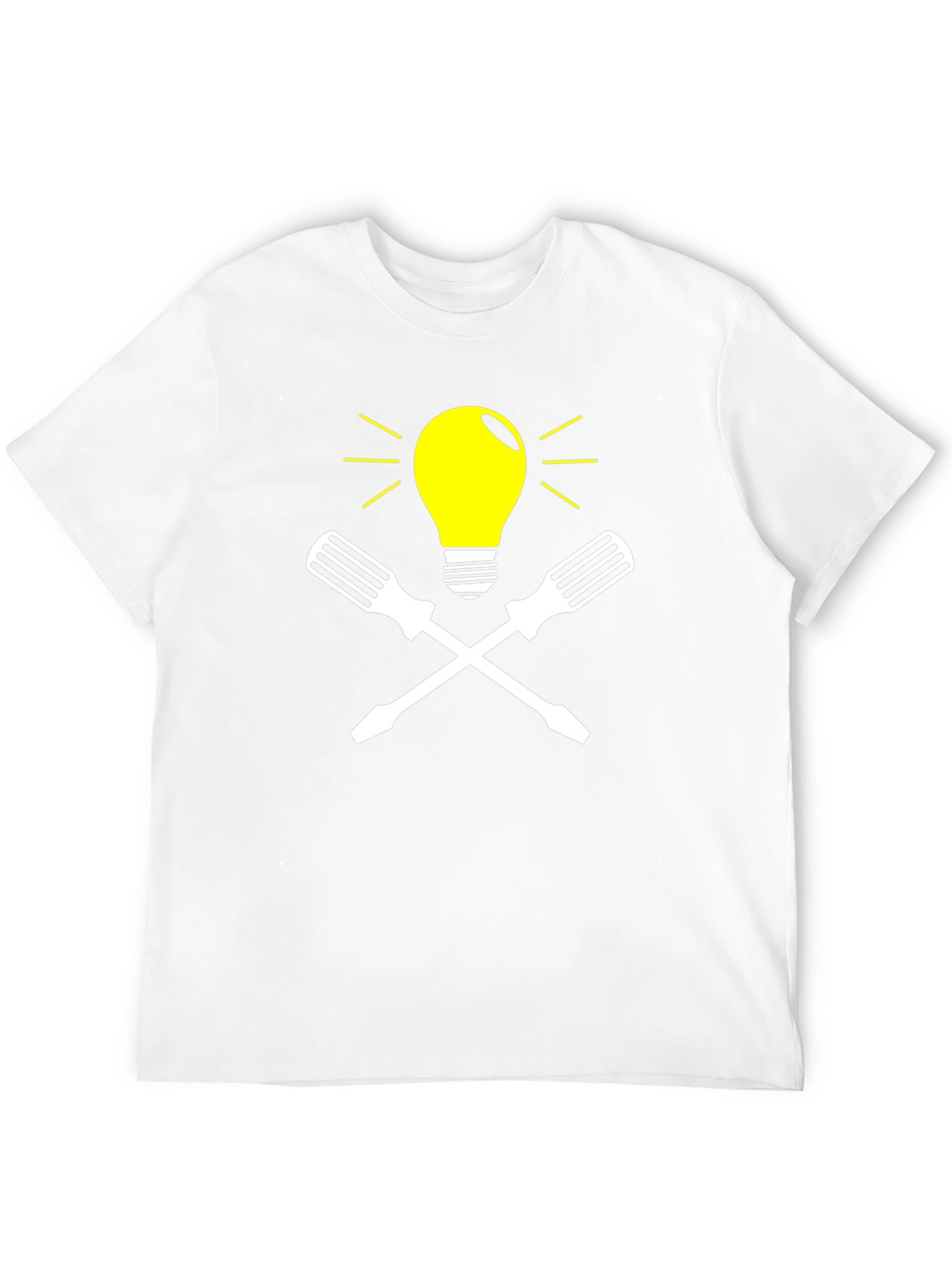 Electricians Idea T-Shirt - Lightbulb & Screwdrivers