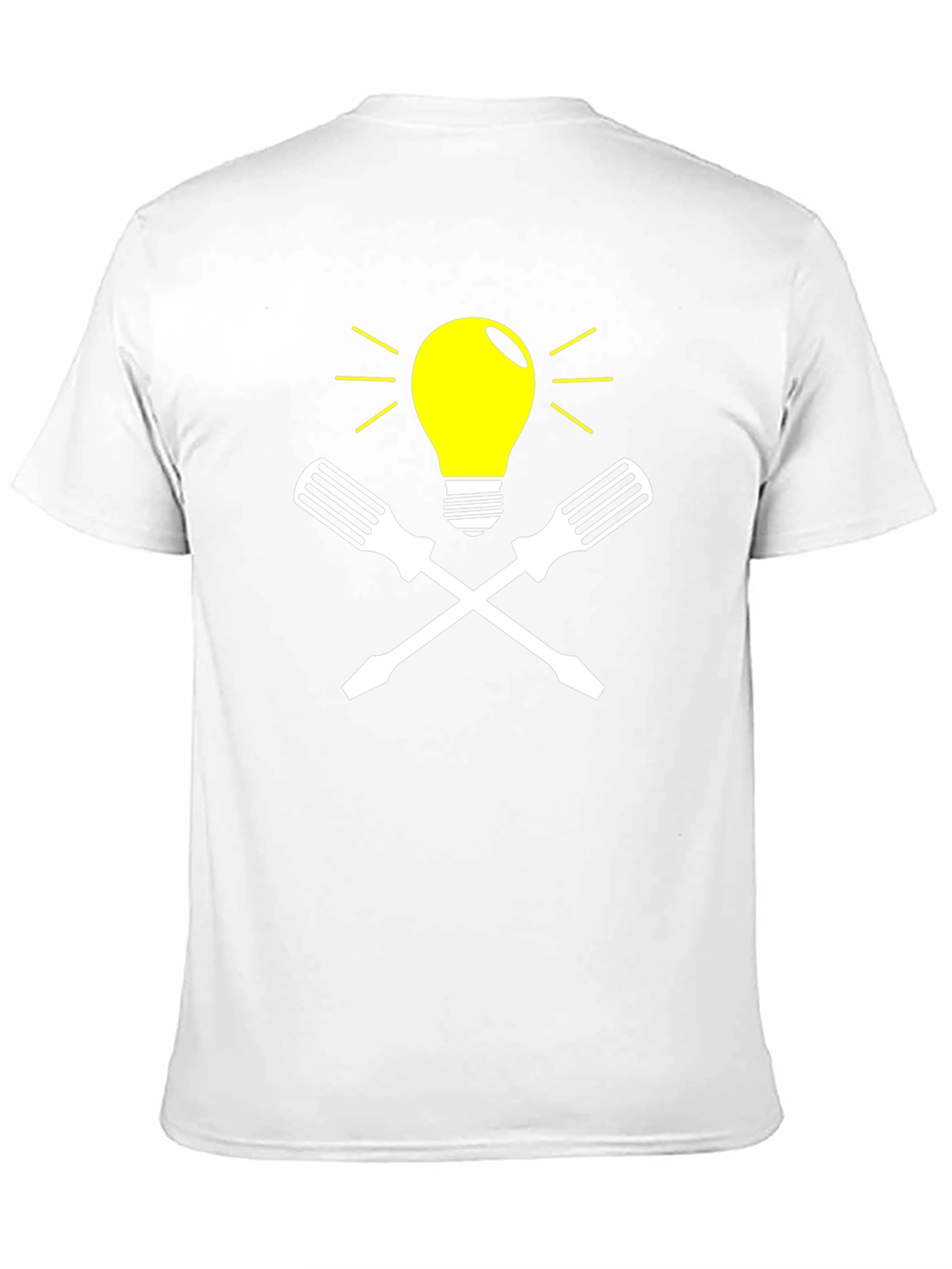 Electricians Idea T-Shirt - Lightbulb & Screwdrivers