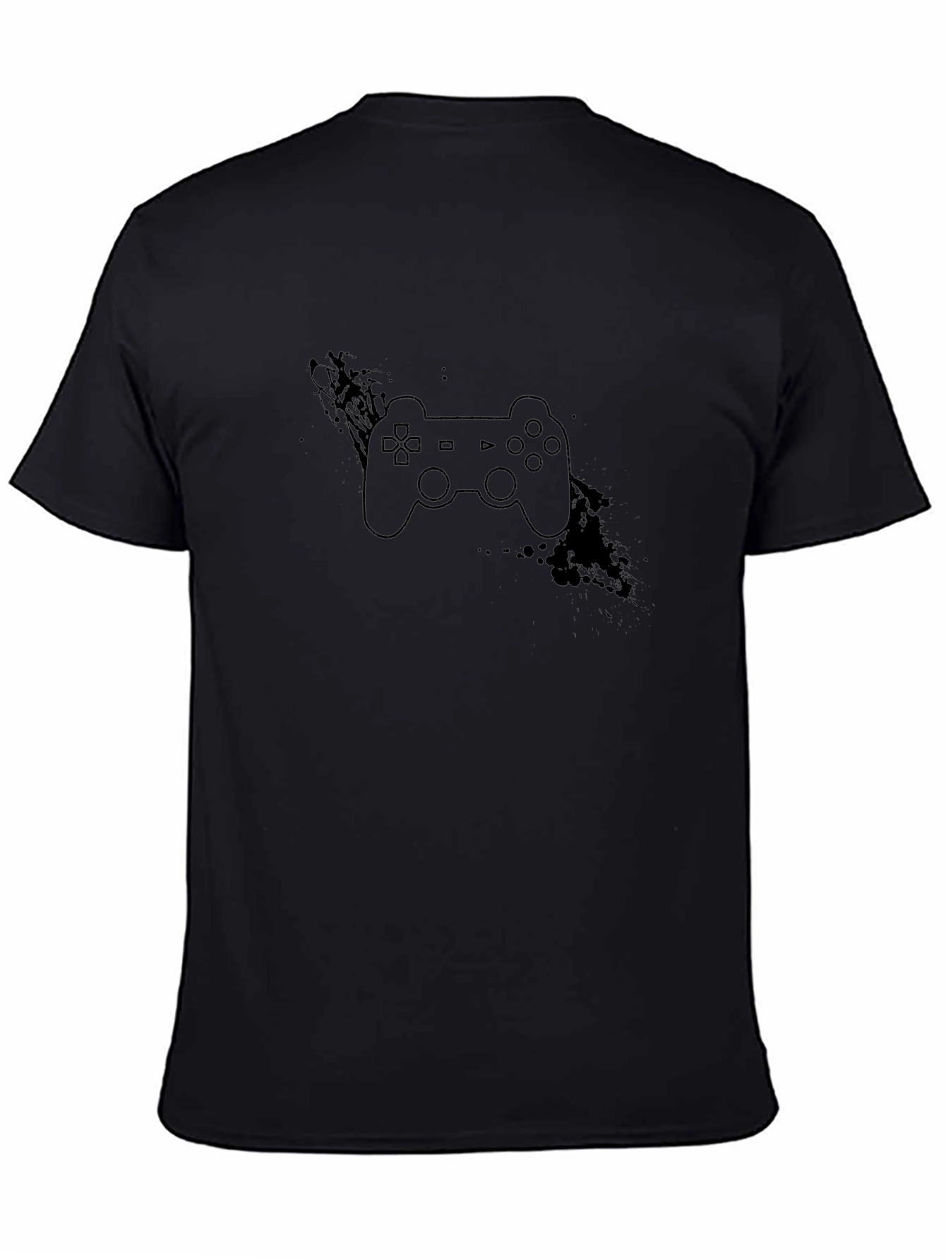 Gamer Style Black Tee - Console Controller Design