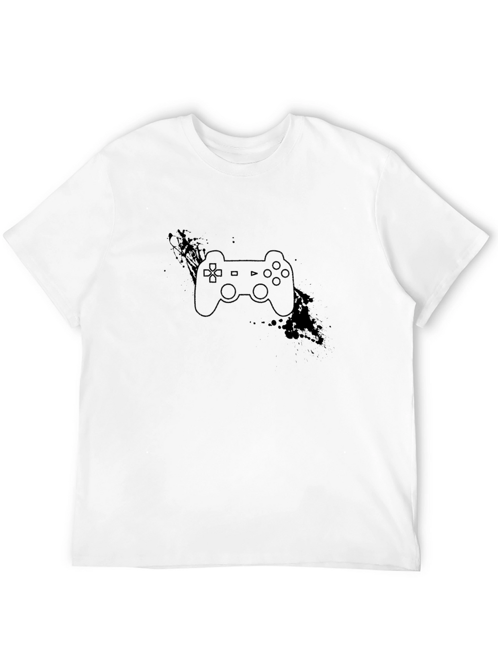 Gamer Style Black Tee - Console Controller Design