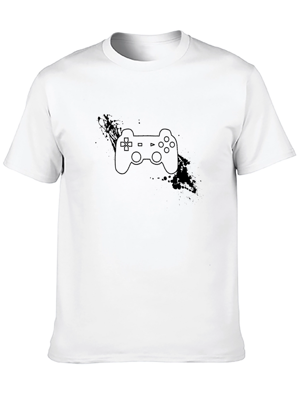 Gamer Style Black Tee - Console Controller Design