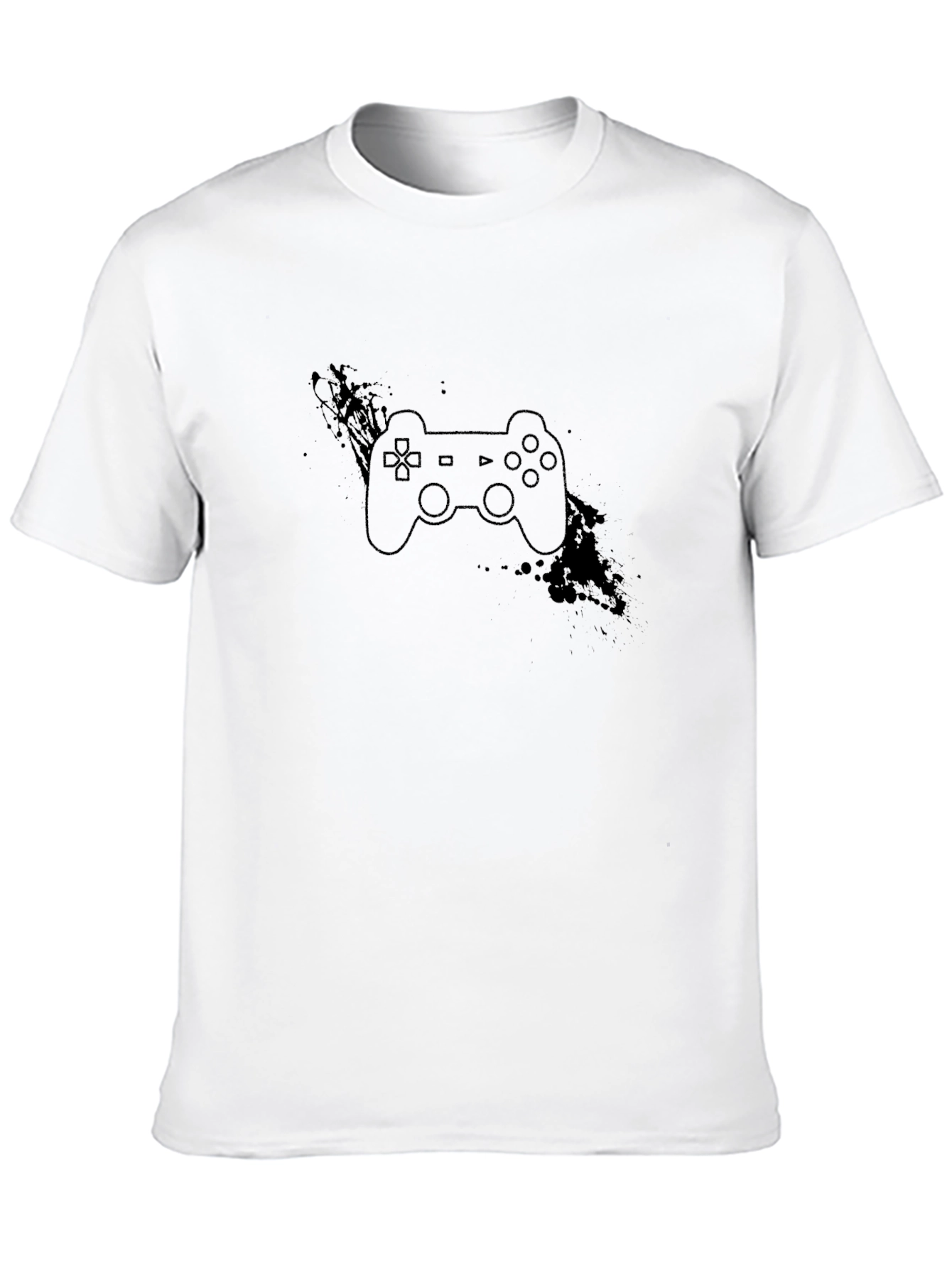 Gamer Style Black Tee - Console Controller Design