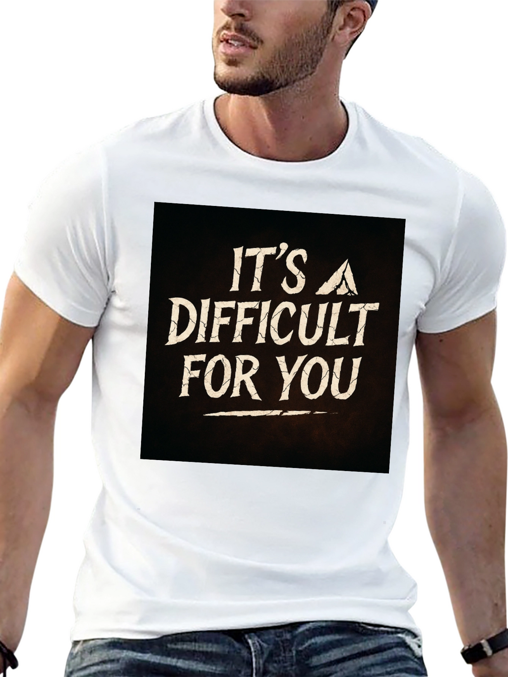Its A Difficult For You Graphic Black T-Shirt