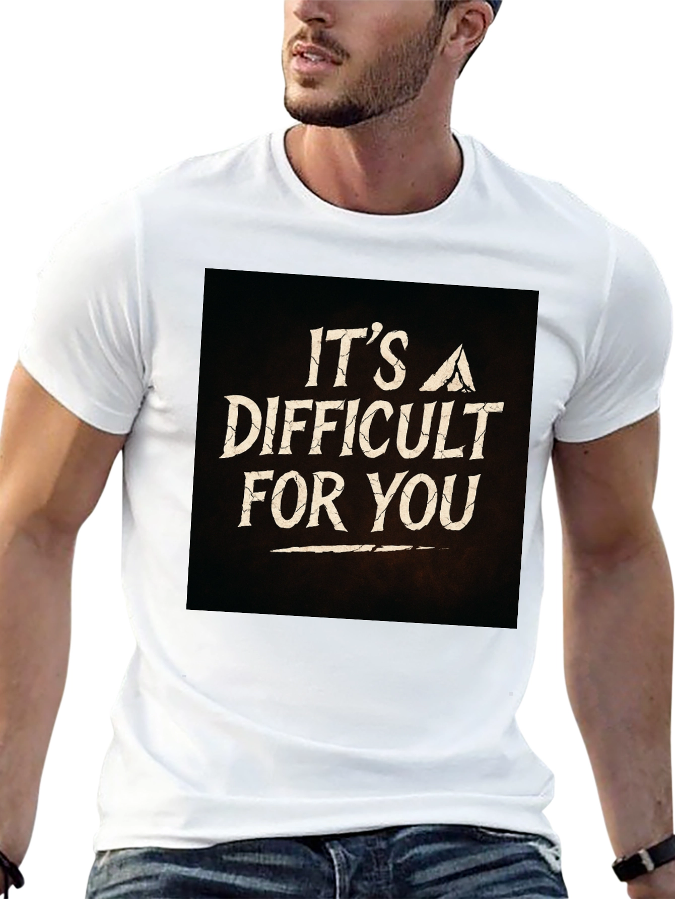 Its A Difficult For You Graphic Black T-Shirt