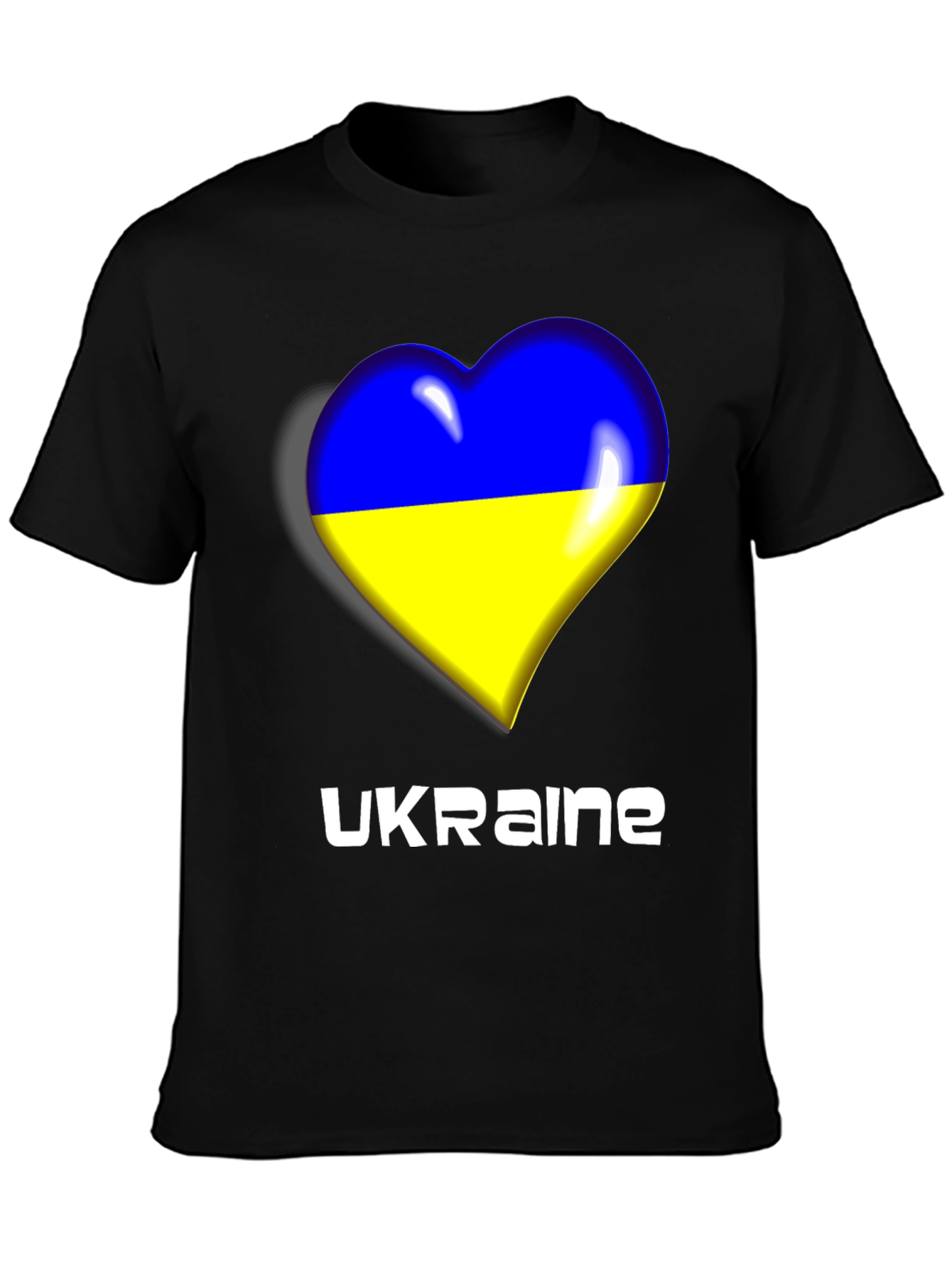 Ukraine Heart Flag T-Shirt - Show Your Support!