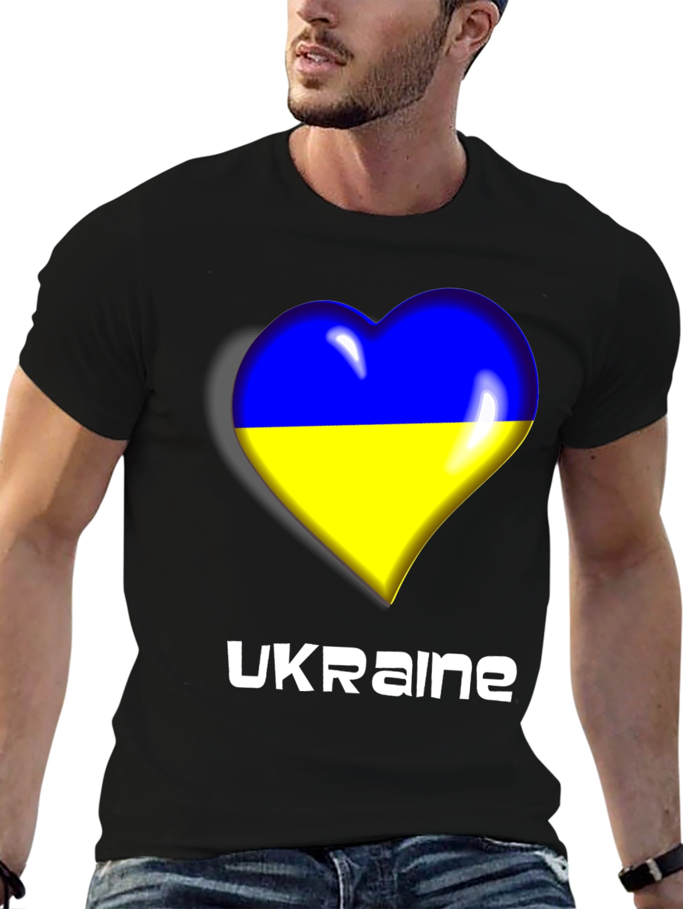 Ukraine Heart Flag T-Shirt - Show Your Support!