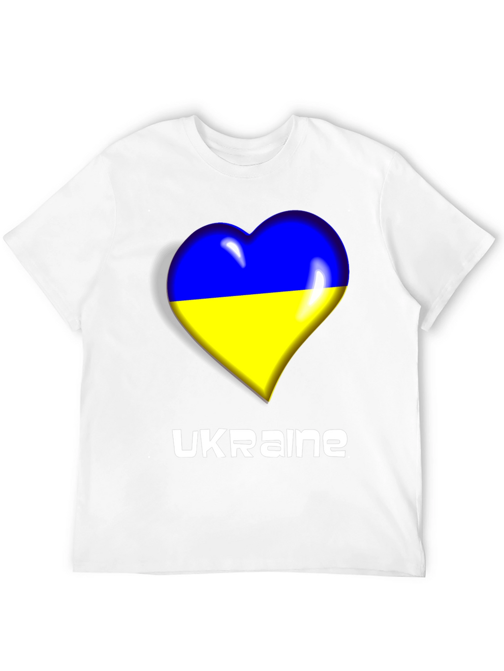 Ukraine Heart Flag T-Shirt - Show Your Support!