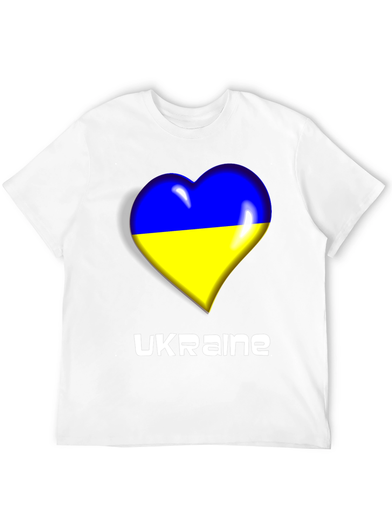 Ukraine Heart Flag T-Shirt - Show Your Support!