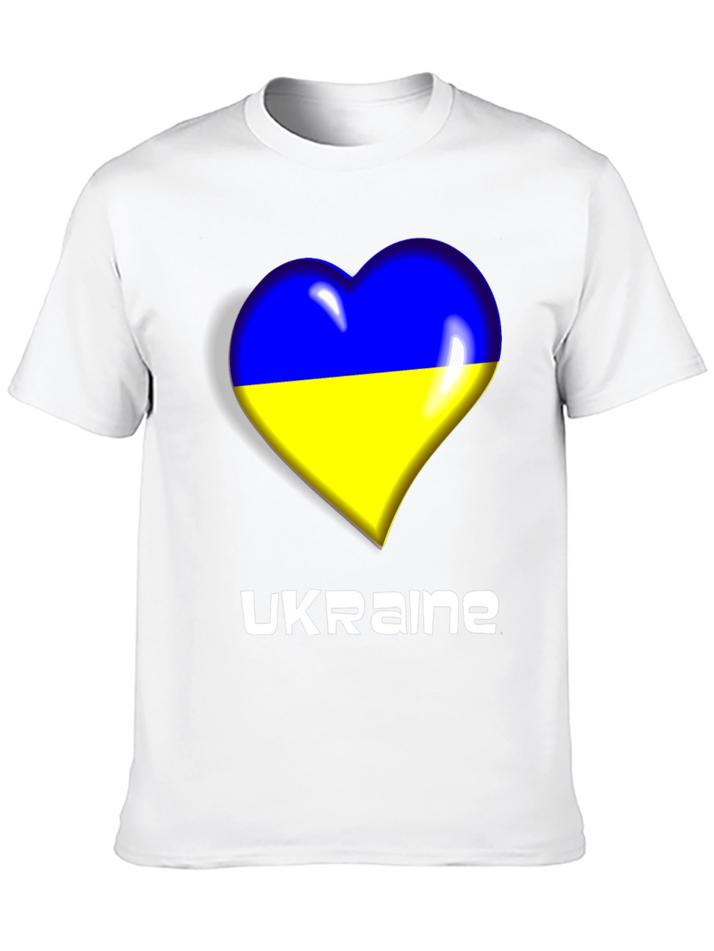 Ukraine Heart Flag T-Shirt - Show Your Support!