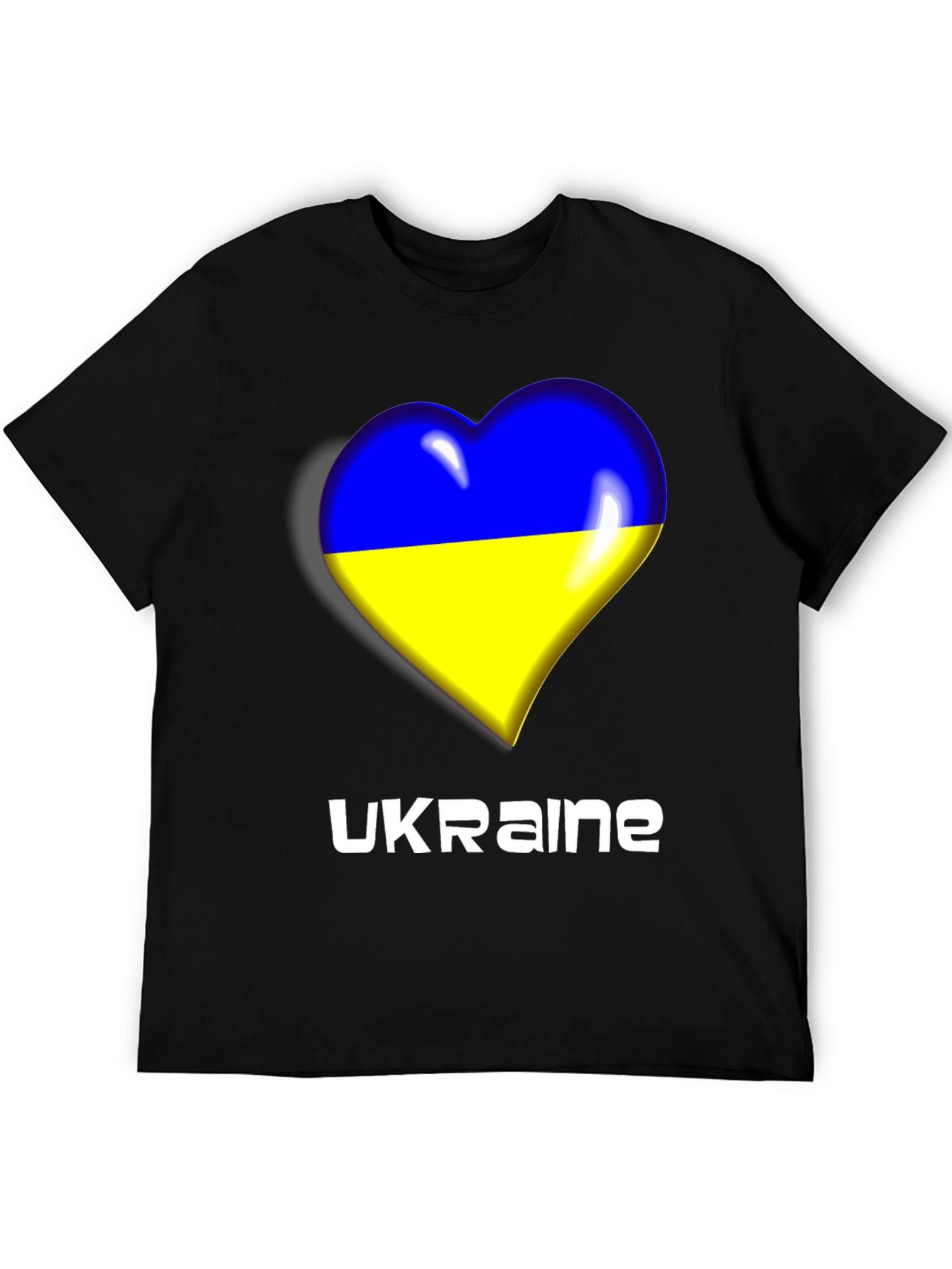 Ukraine Heart Flag T-Shirt - Show Your Support!
