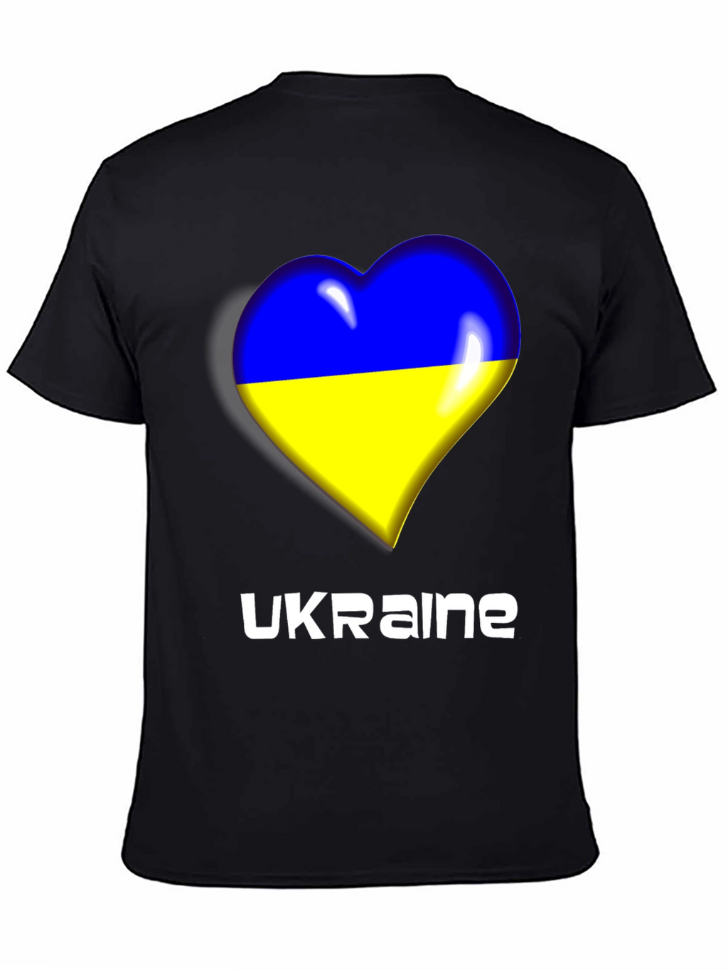 Ukraine Heart Flag T-Shirt - Show Your Support!