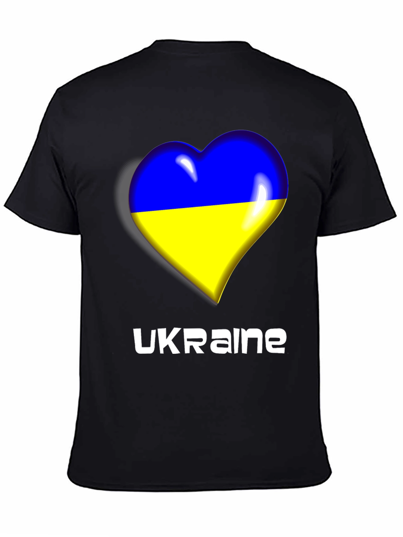 Ukraine Heart Flag T-Shirt - Show Your Support!