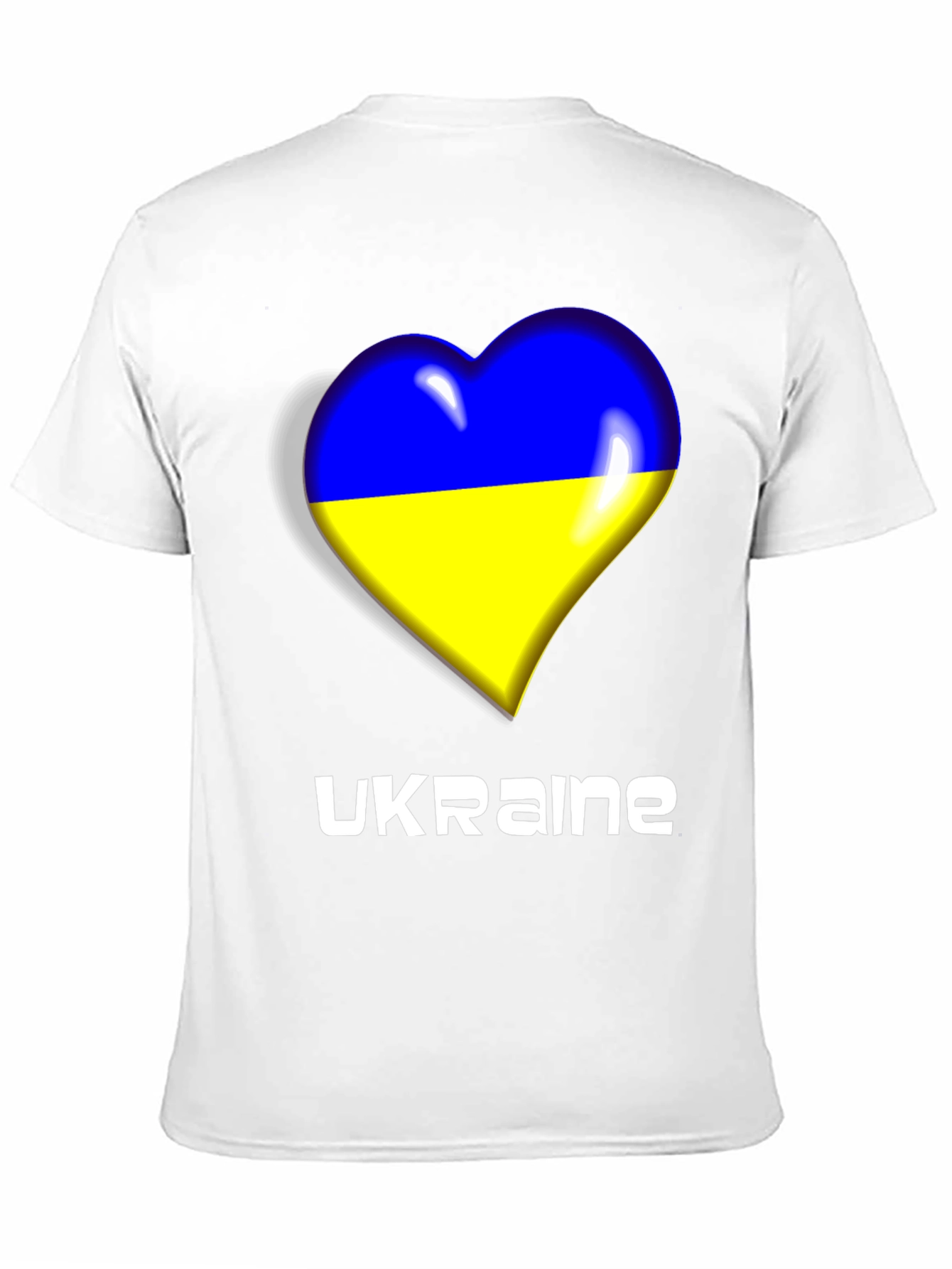 Ukraine Heart Flag T-Shirt - Show Your Support!