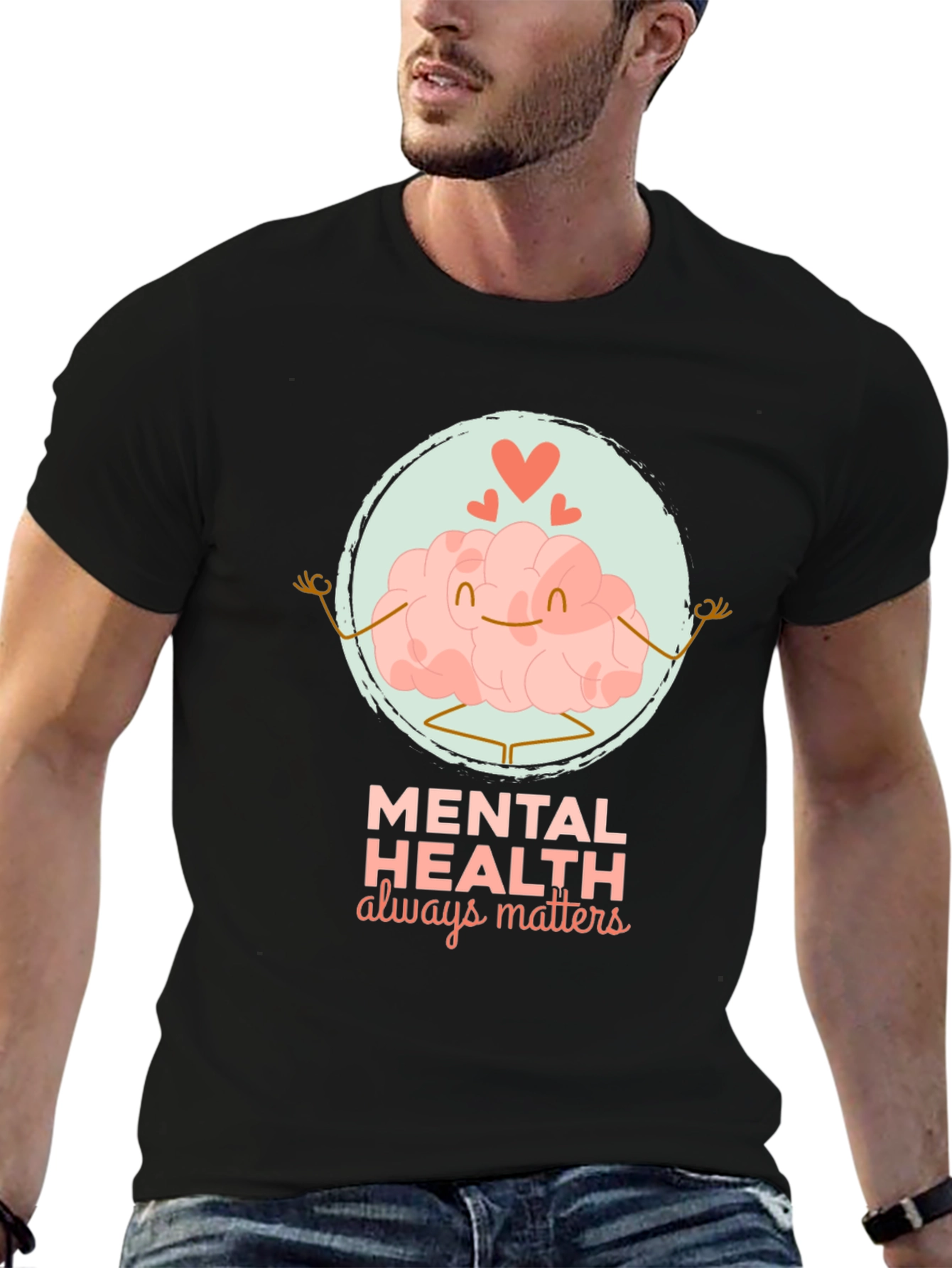 Mental Health Matters T-Shirt - Brain Yoga Design