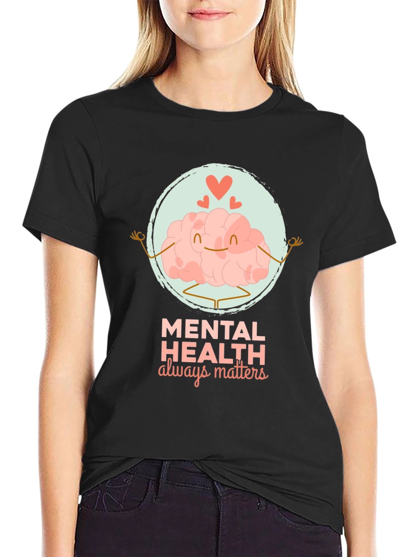 Mental Health Matters T-Shirt - Brain Yoga Design