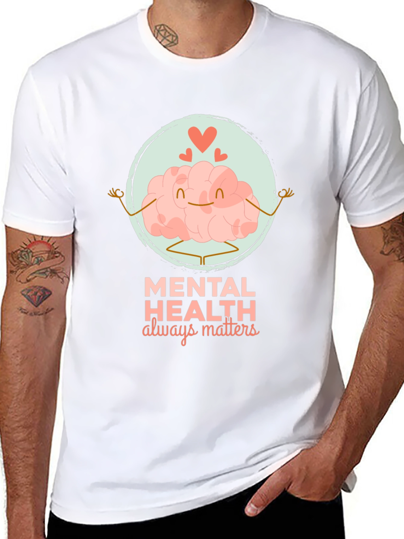 Mental Health Matters T-Shirt - Brain Yoga Design