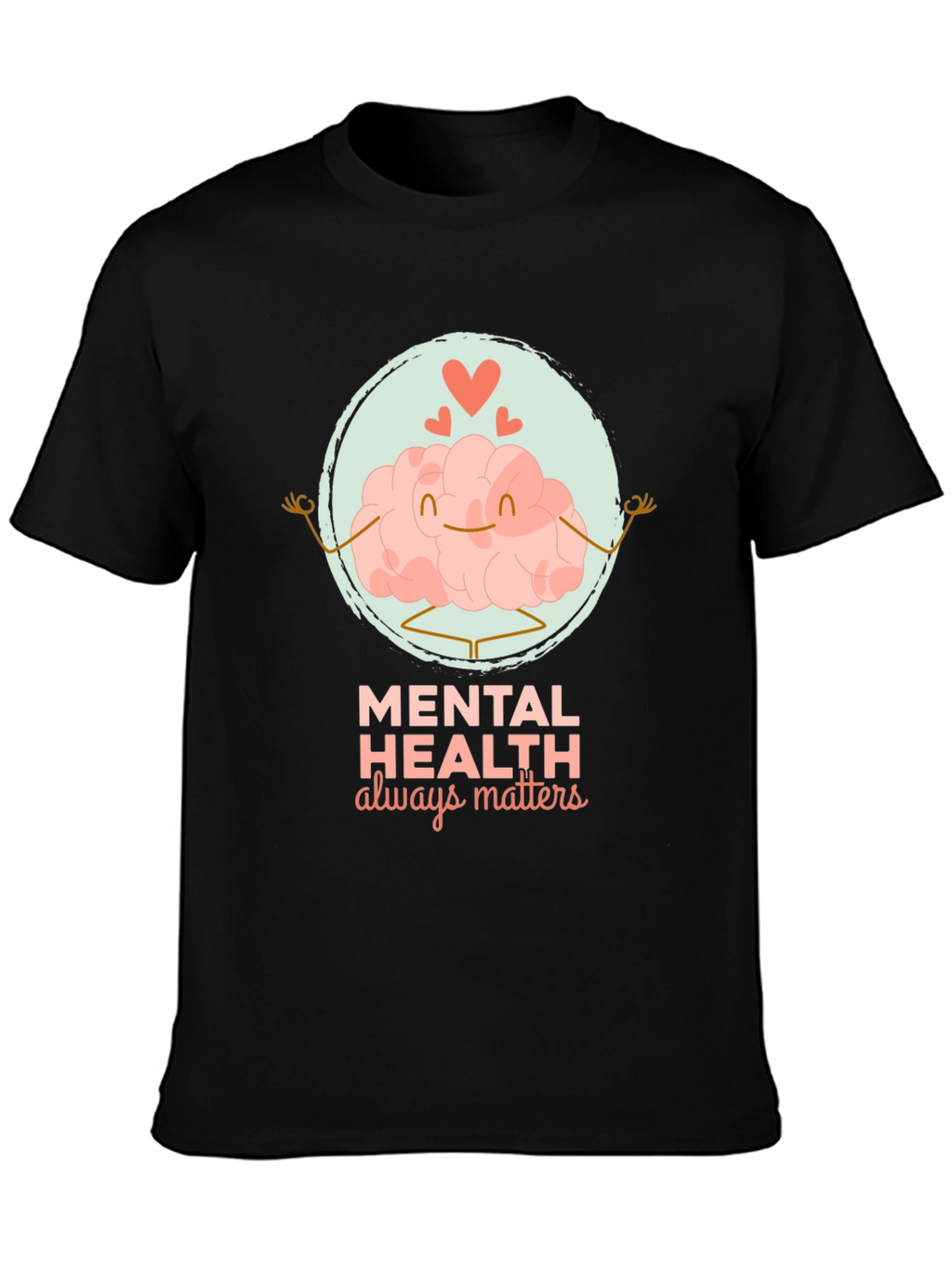 Mental Health Matters T-Shirt - Brain Yoga Design