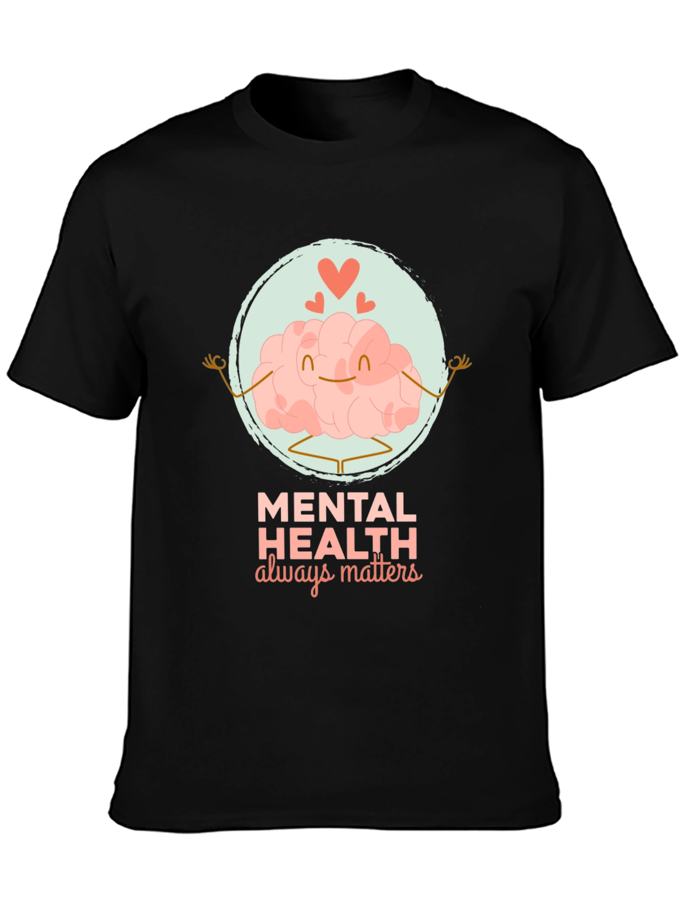 Mental Health Matters T-Shirt - Brain Yoga Design