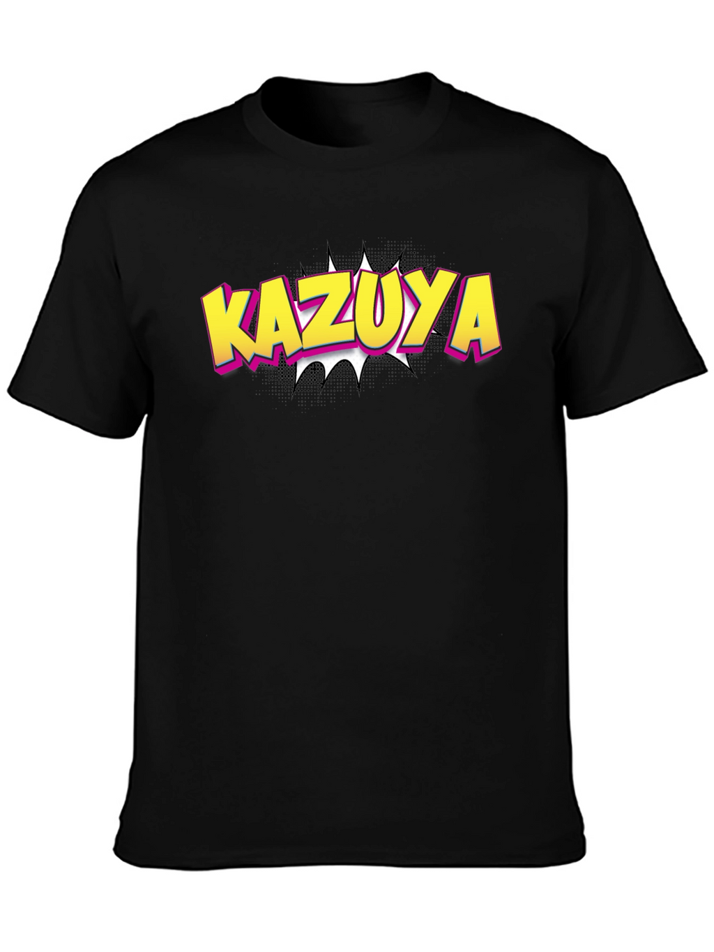 Kazuya Graphic Tee - Black Cotton Blend