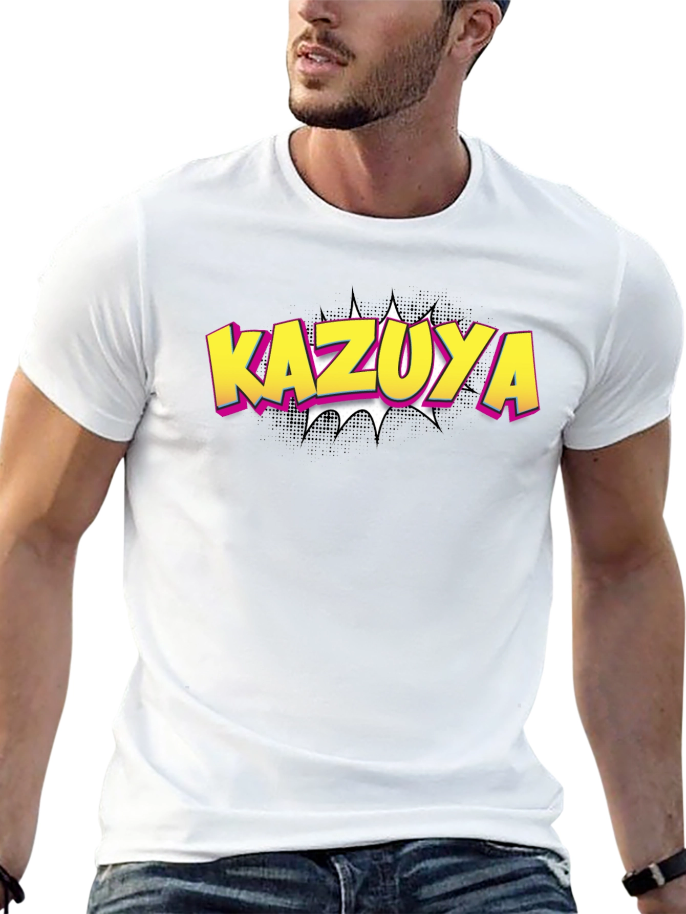 Kazuya Graphic Tee - Black Cotton Blend