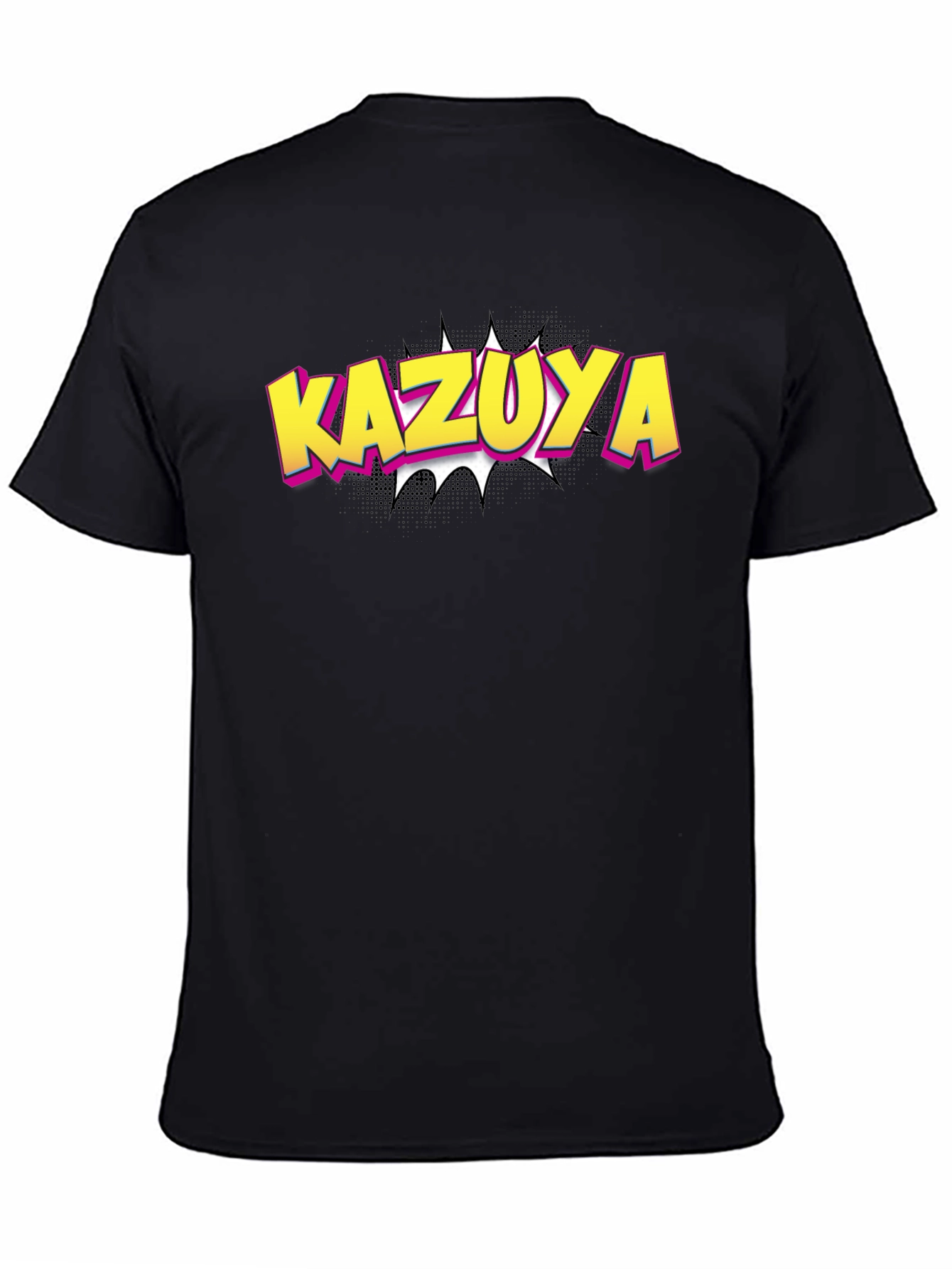 Kazuya Graphic Tee - Black Cotton Blend
