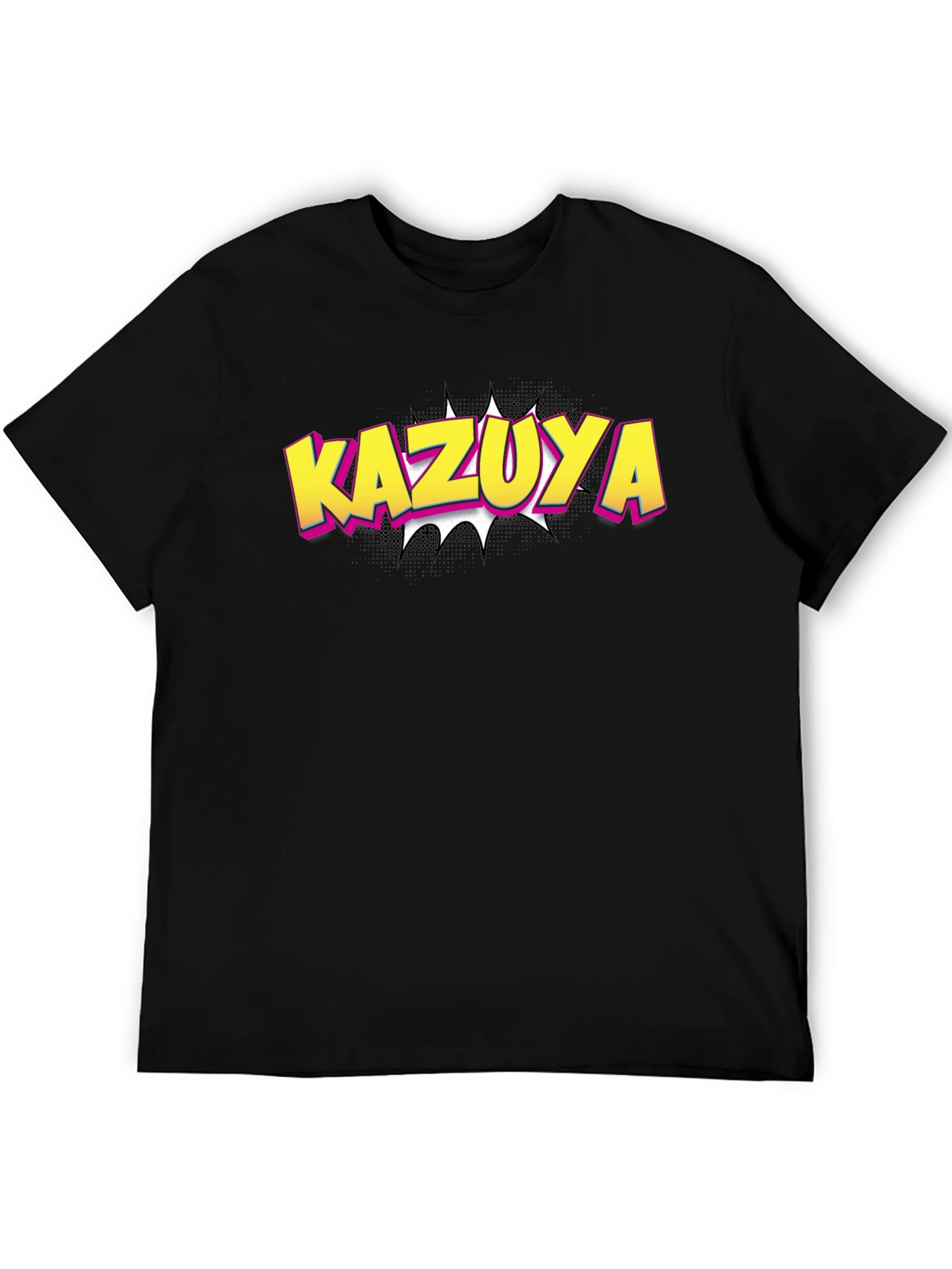 Kazuya Graphic Tee - Black Cotton Blend