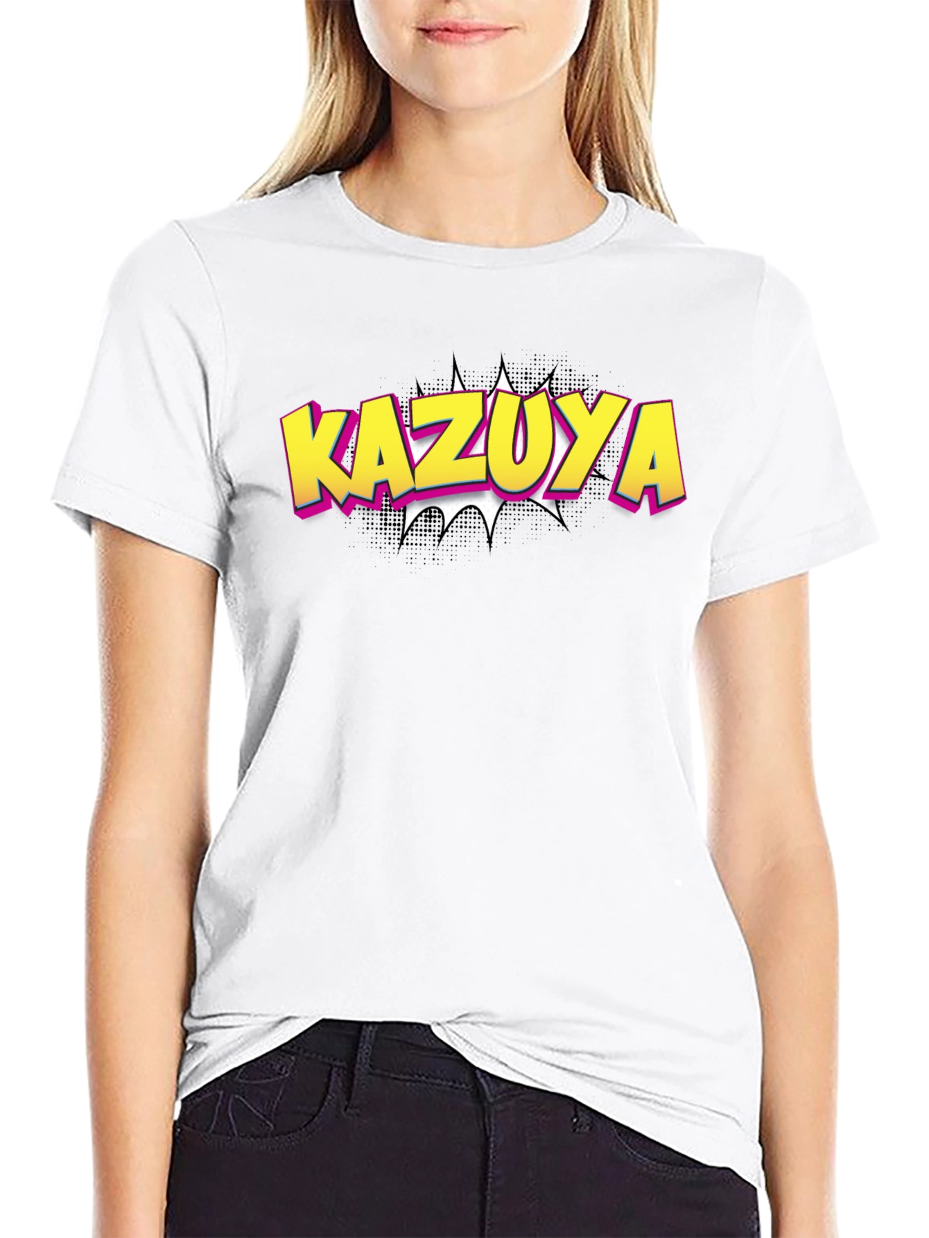Kazuya Graphic Tee - Black Cotton Blend