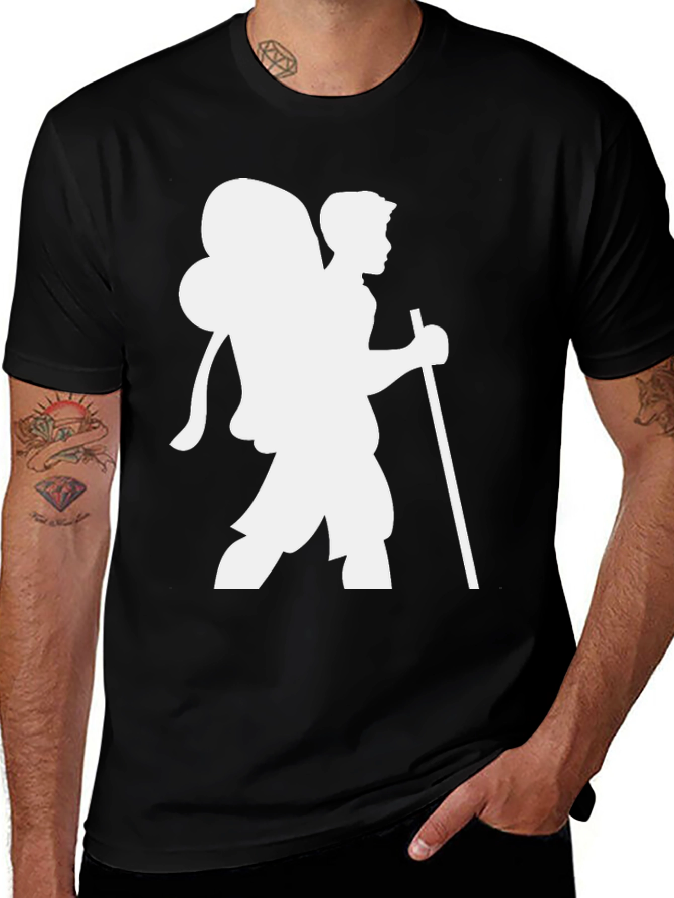 Hiking Silhouette Black T-Shirt