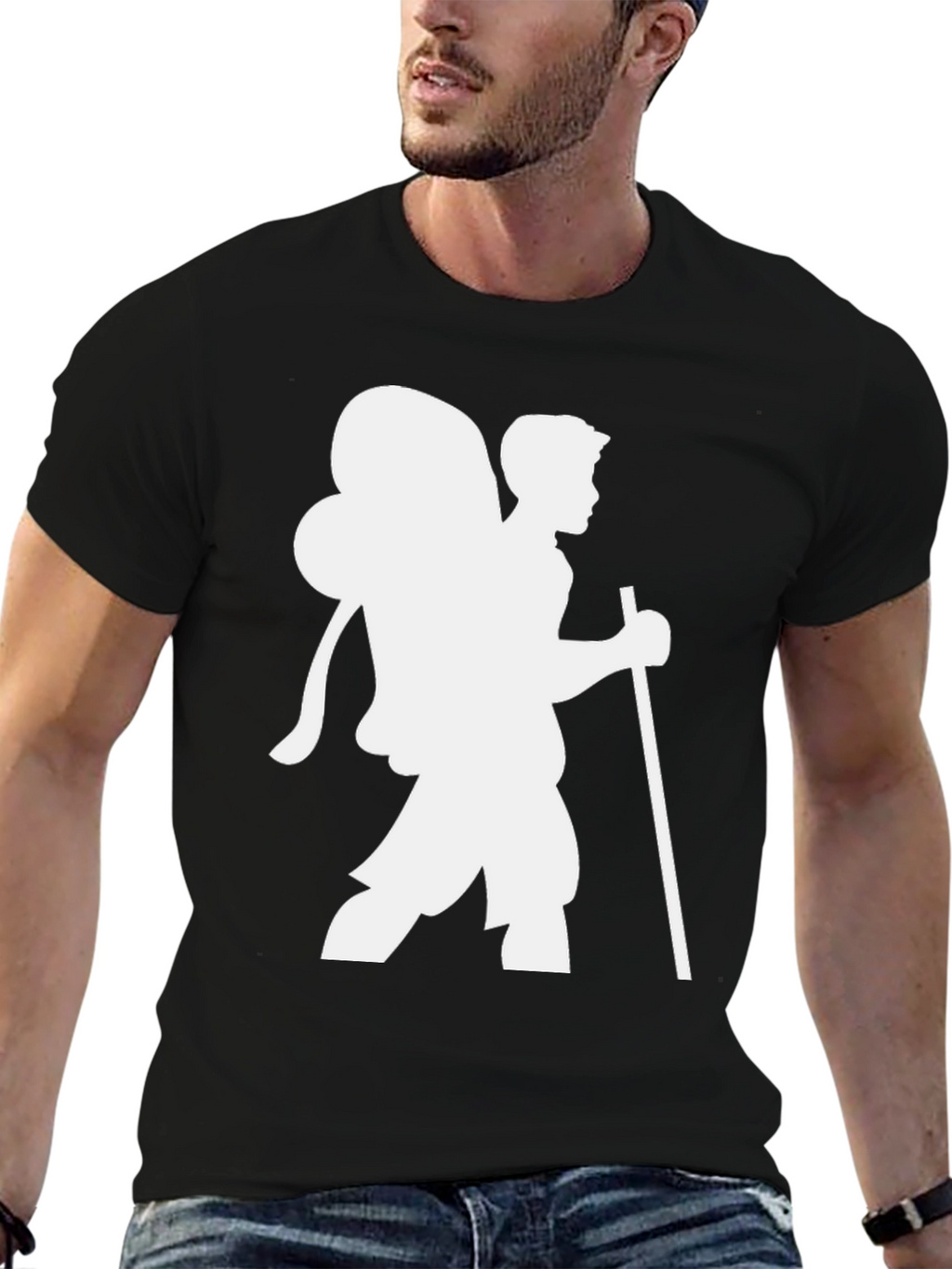 Hiking Silhouette Black T-Shirt
