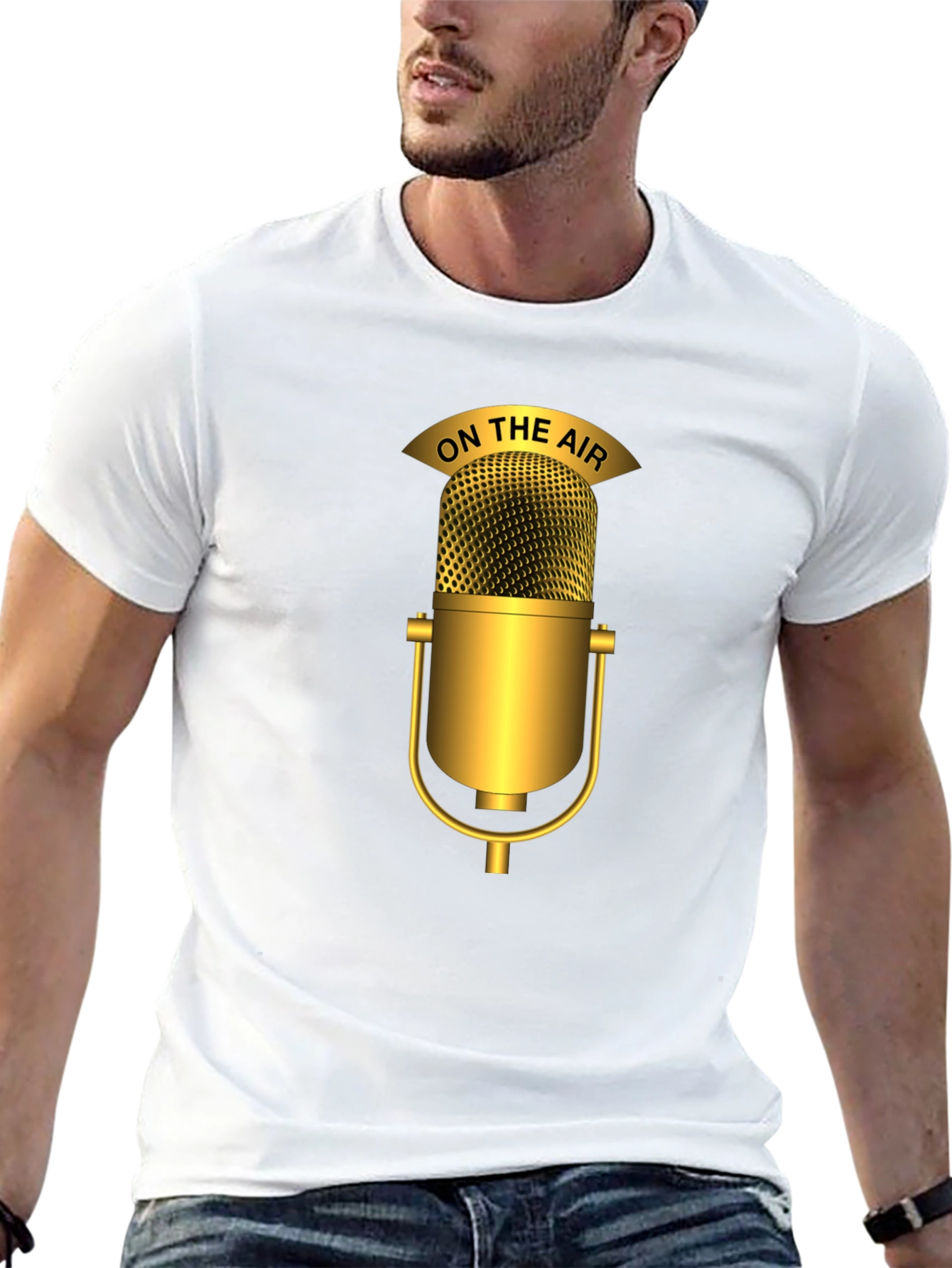 On The Air Microphone Graphic T-Shirt