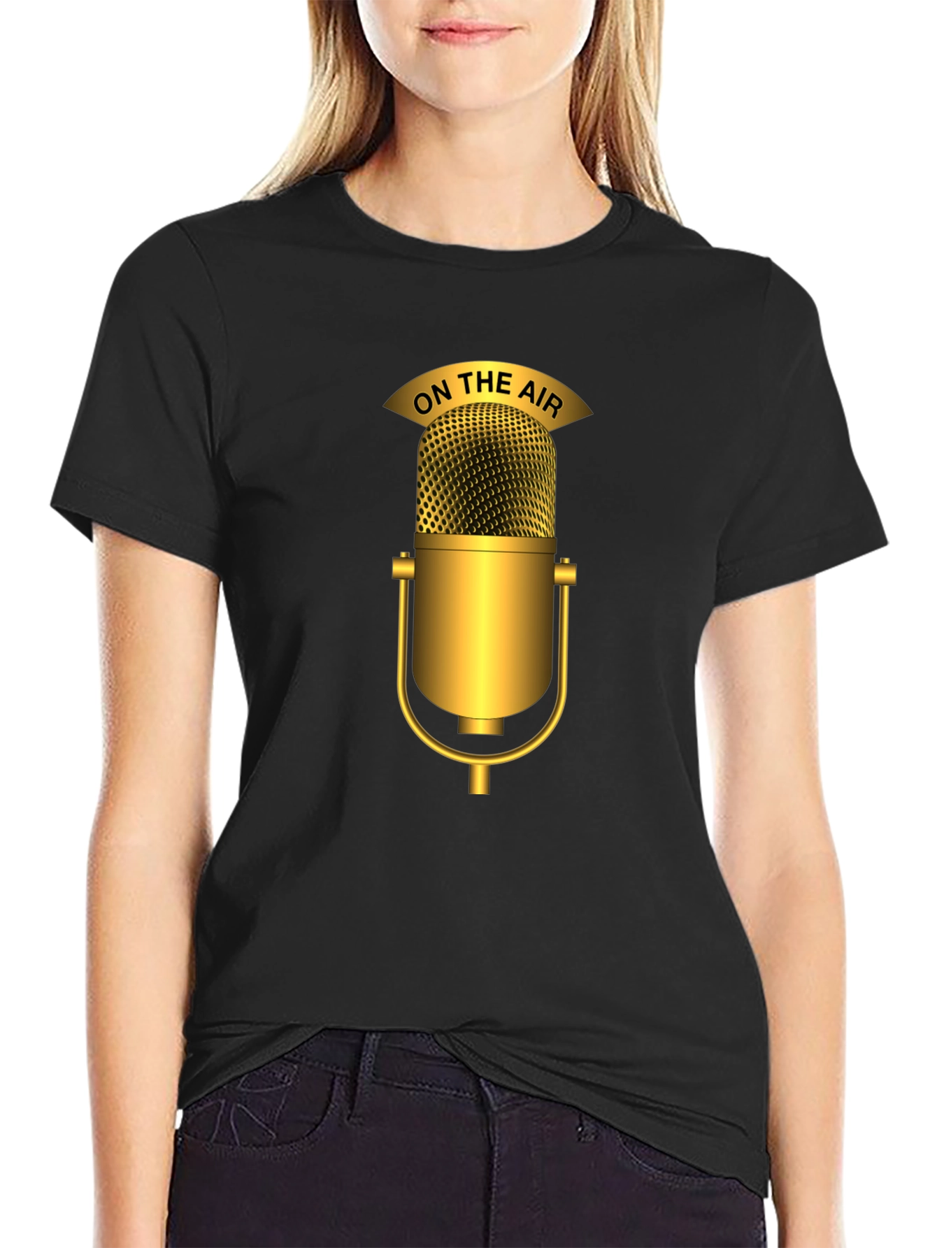 On The Air Microphone Graphic T-Shirt