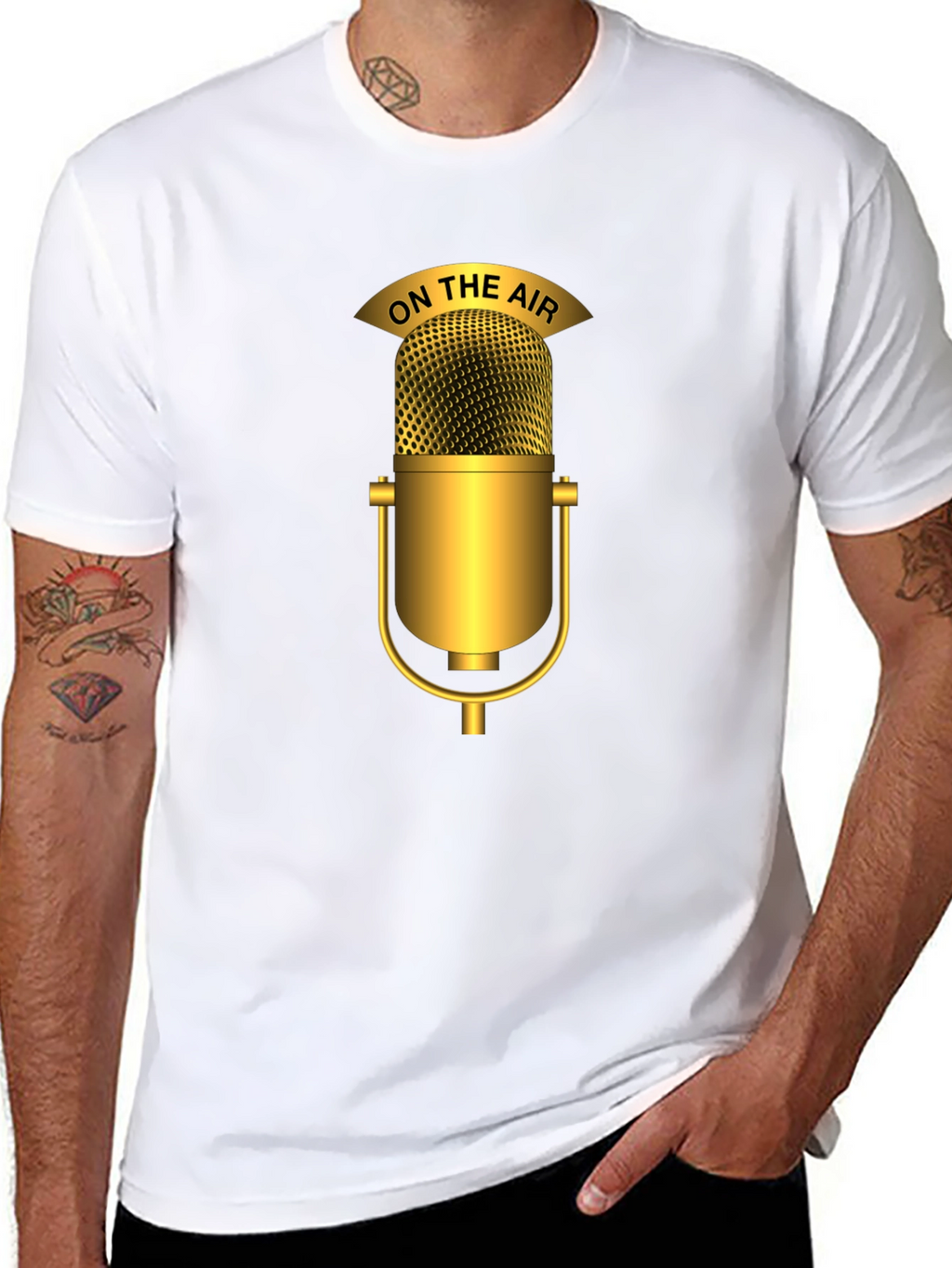 On The Air Microphone Graphic T-Shirt