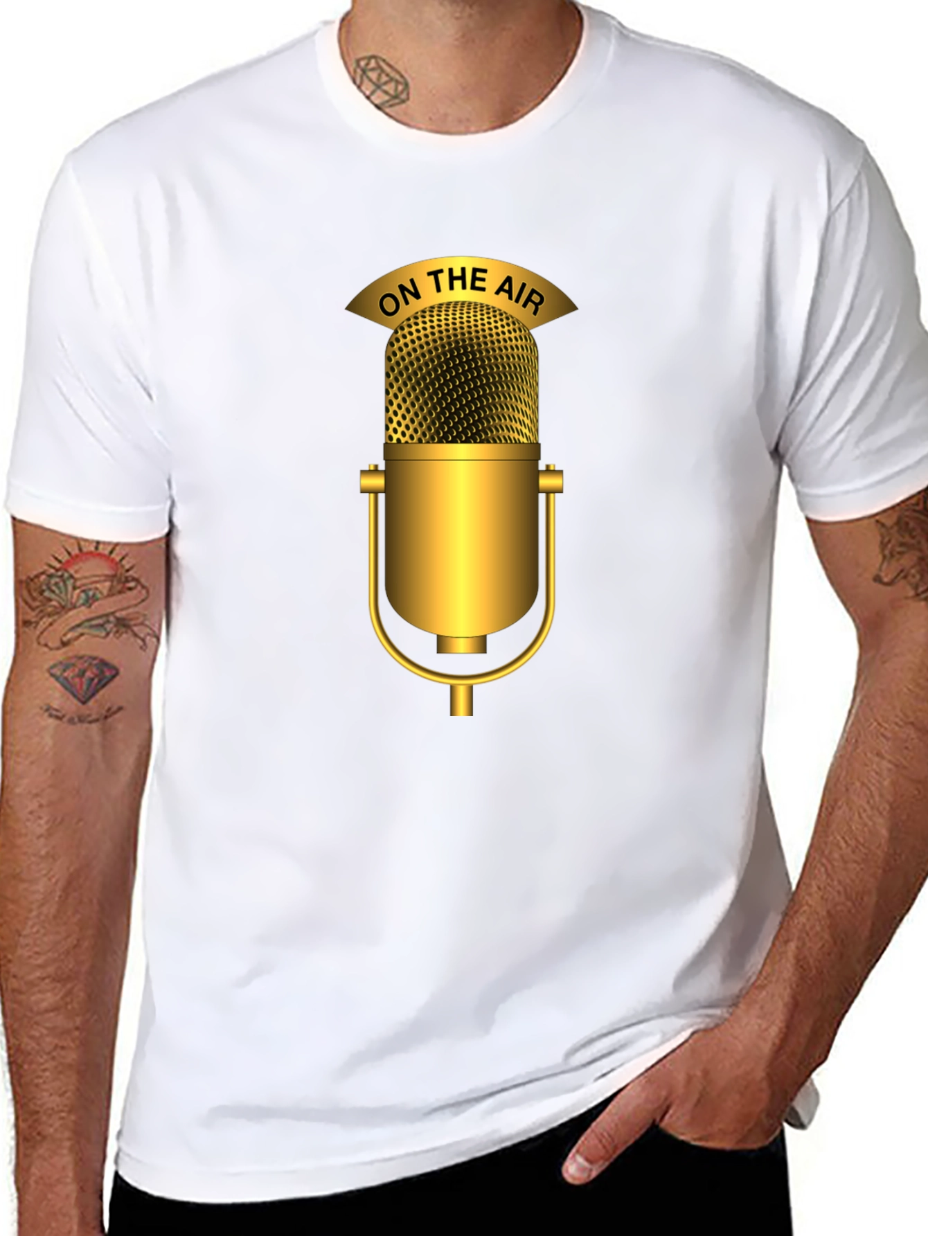 On The Air Microphone Graphic T-Shirt