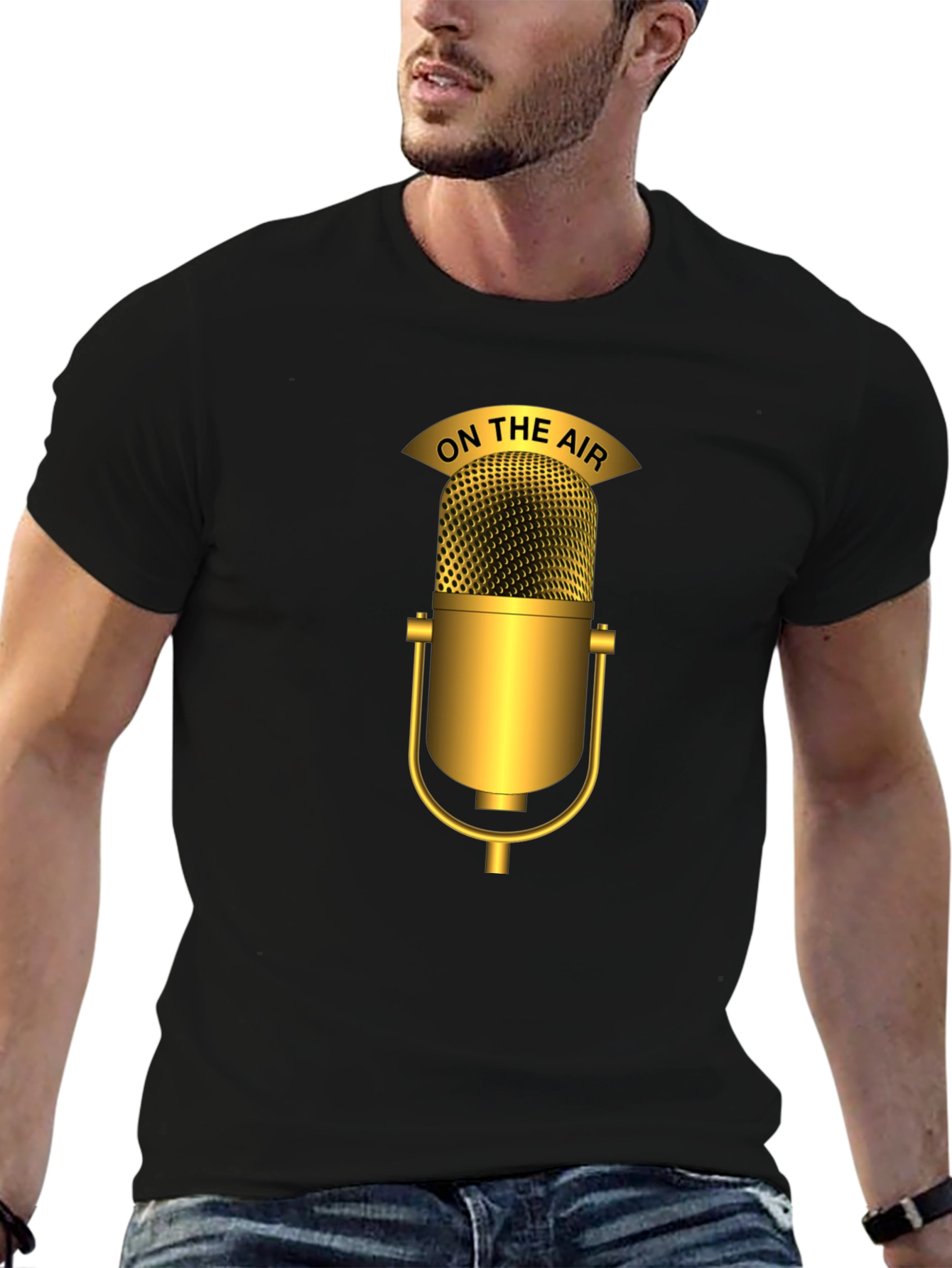 On The Air Microphone Graphic T-Shirt
