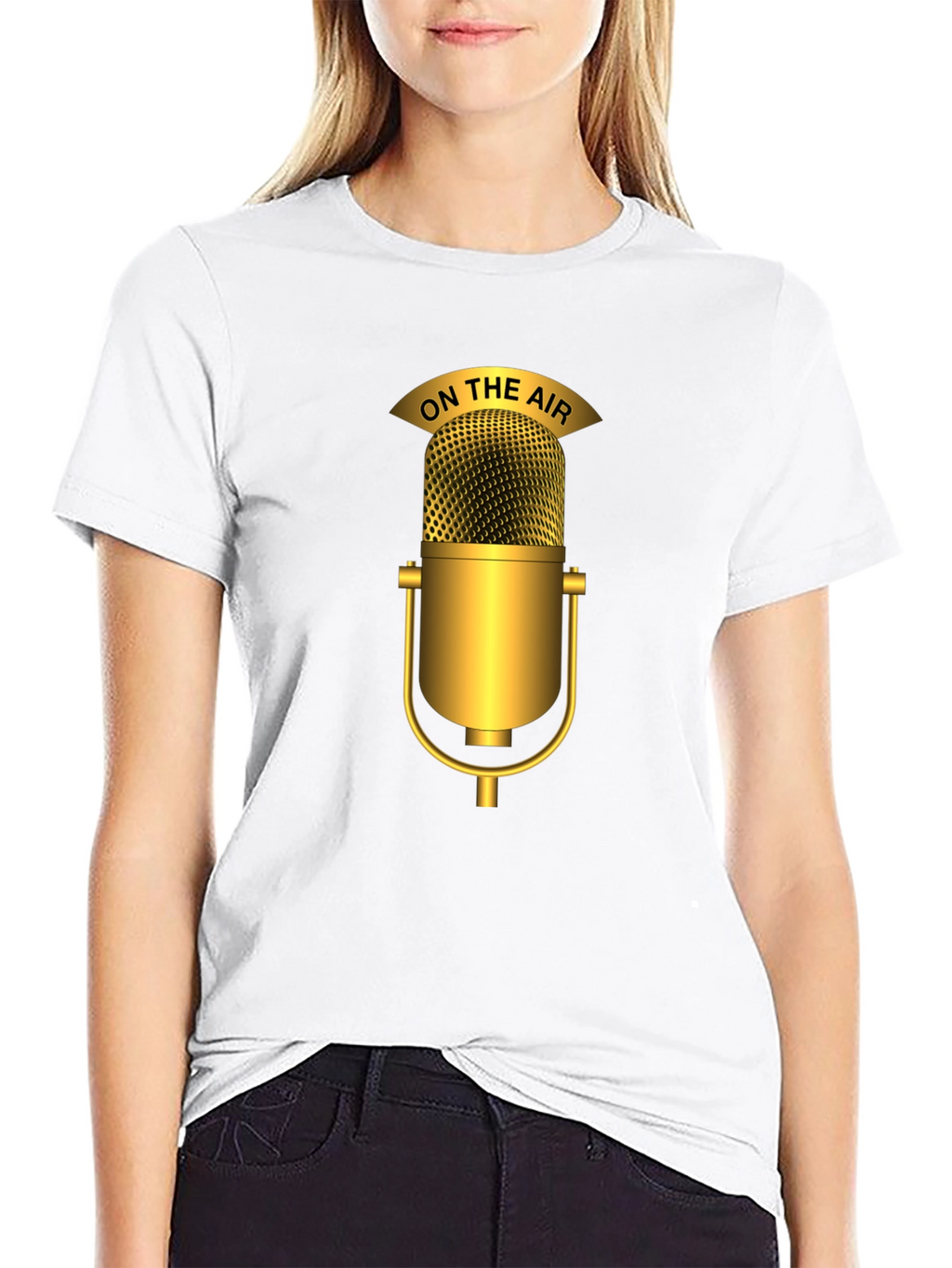 On The Air Microphone Graphic T-Shirt