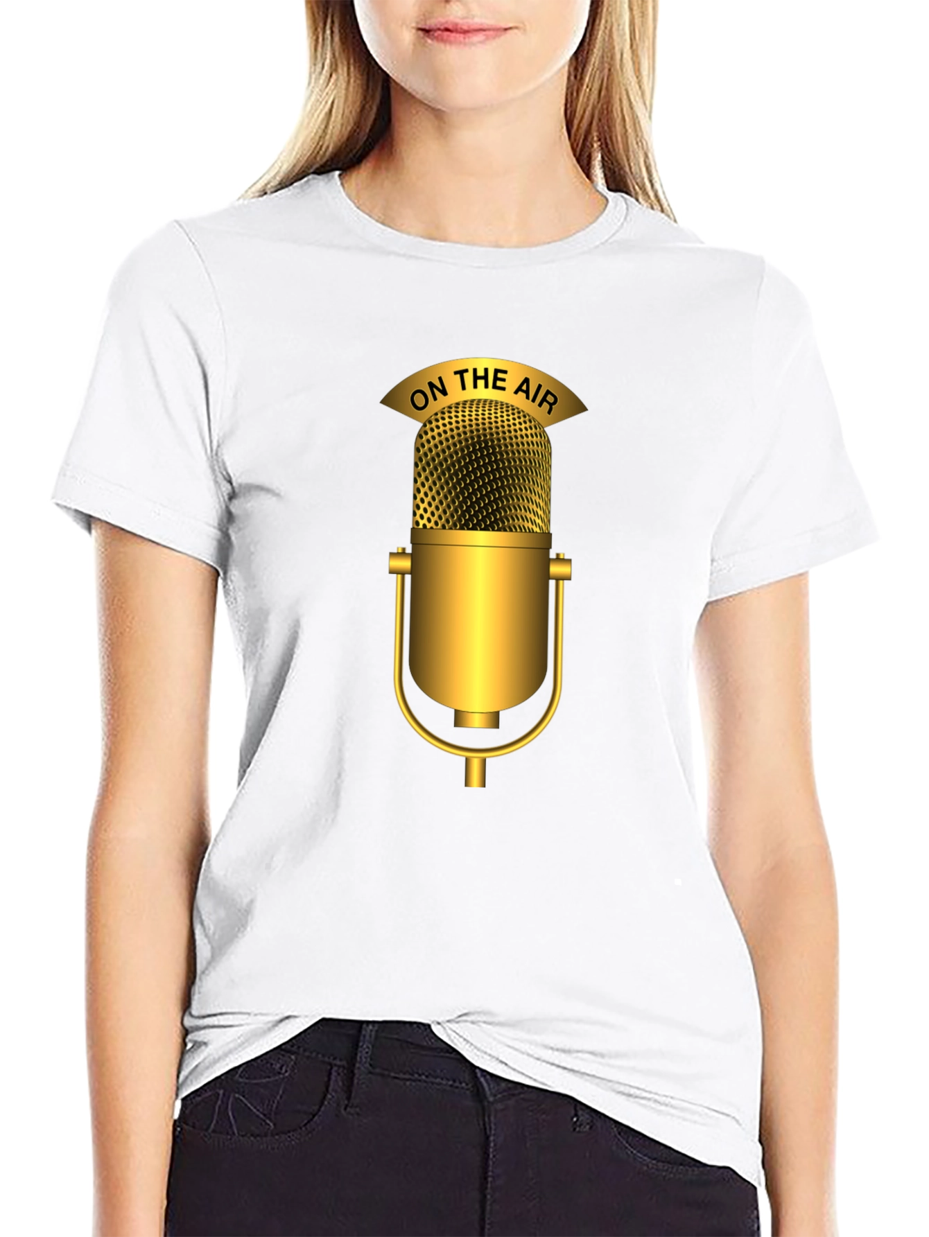 On The Air Microphone Graphic T-Shirt