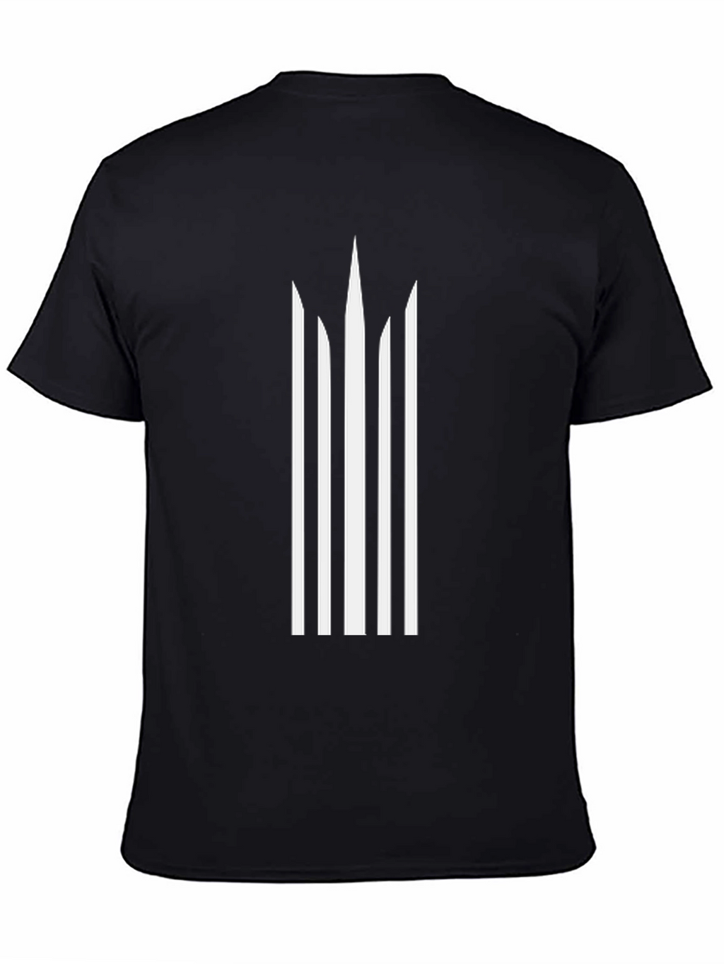 Minimalist Black T-Shirt with Abstract White Design