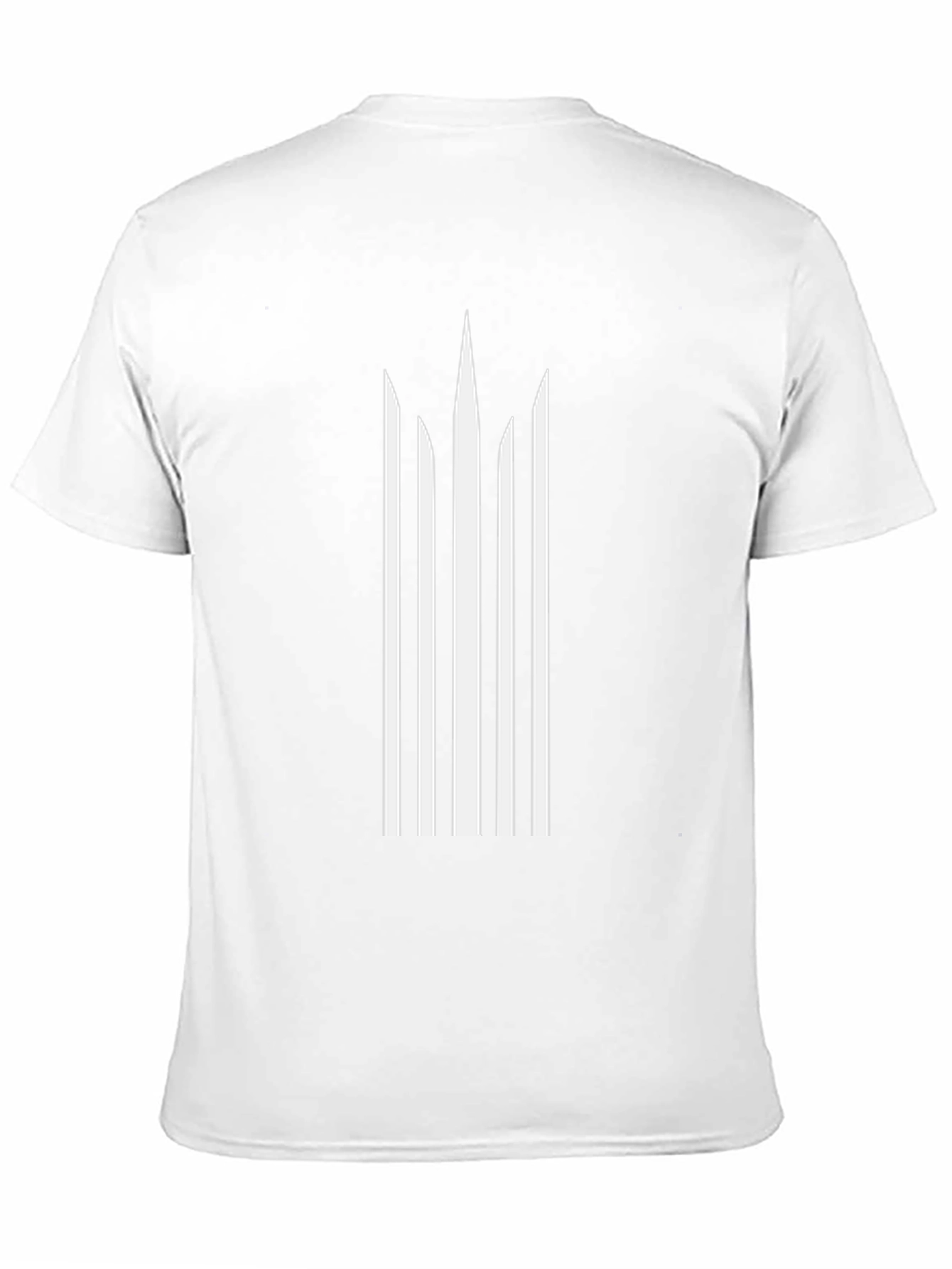 Minimalist Black T-Shirt with Abstract White Design