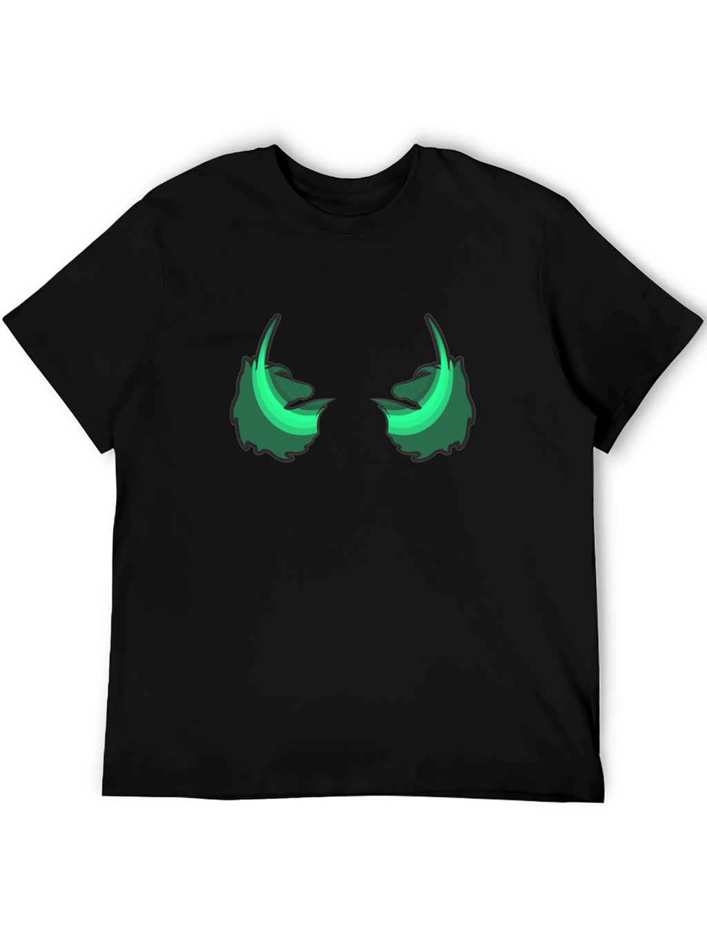 Glow-in-the-Dark Monster Eyes Black T-Shirt
