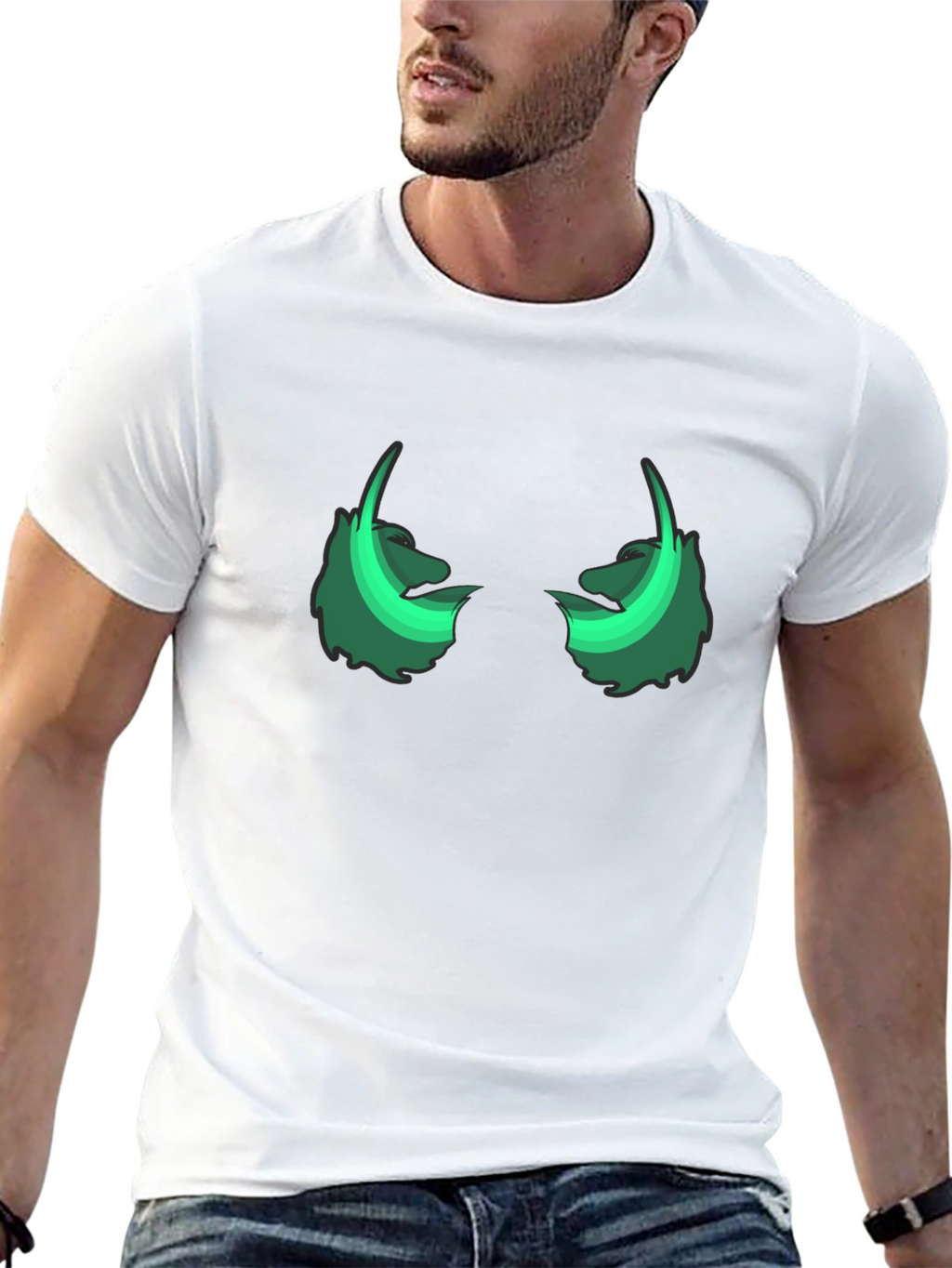Glow-in-the-Dark Monster Eyes Black T-Shirt