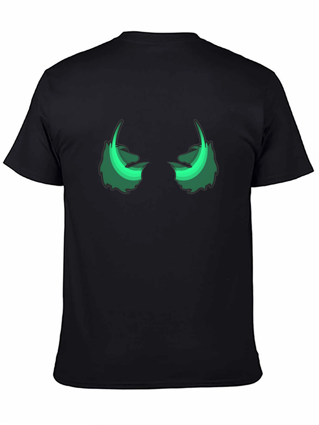 Glow-in-the-Dark Monster Eyes Black T-Shirt