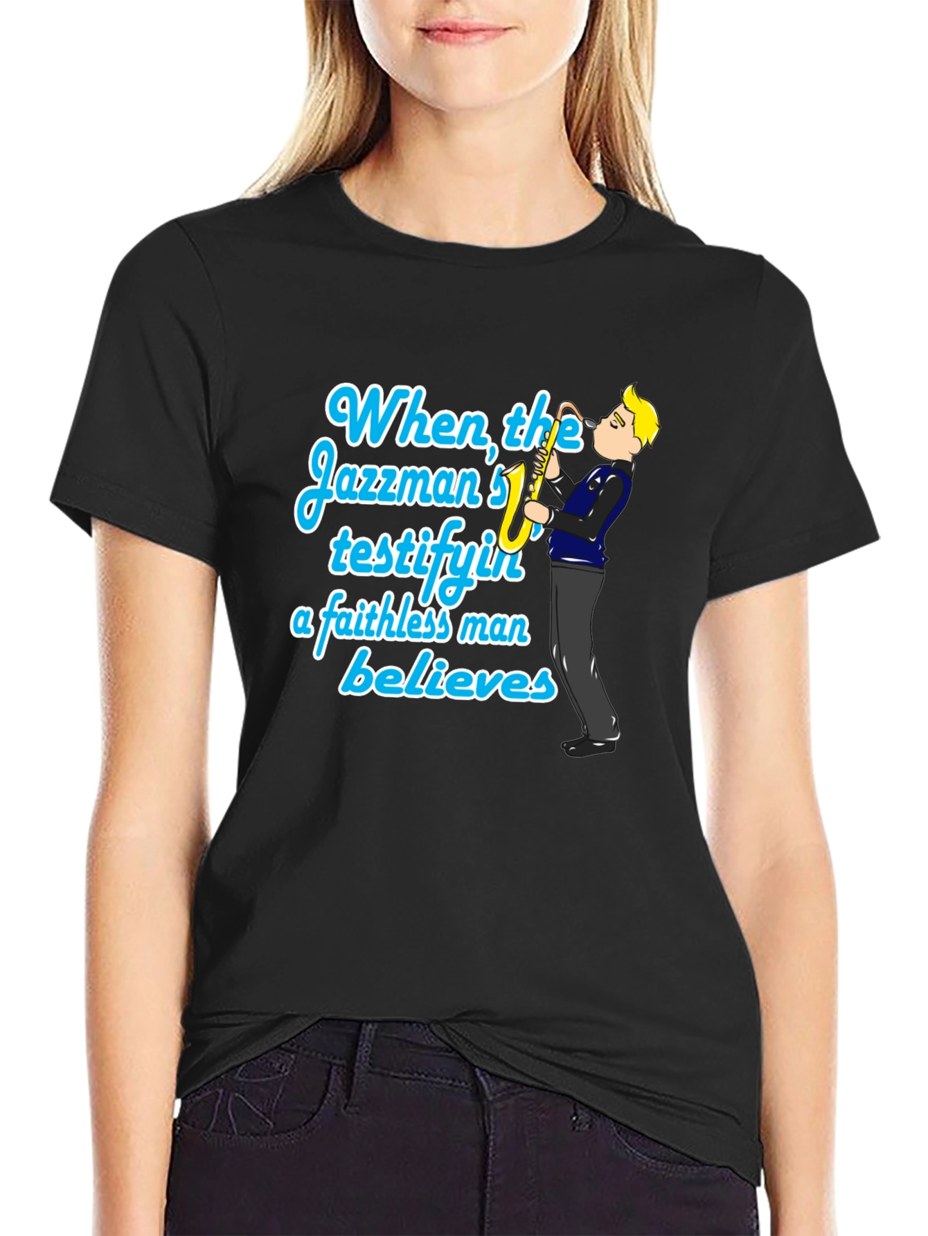 Jazzman Believes Black T-Shirt