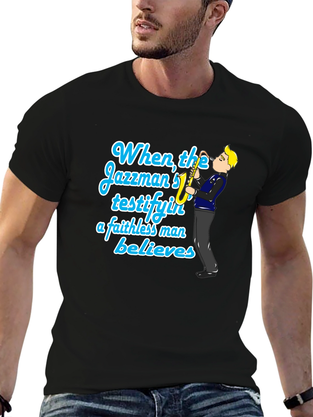 Jazzman Believes Black T-Shirt
