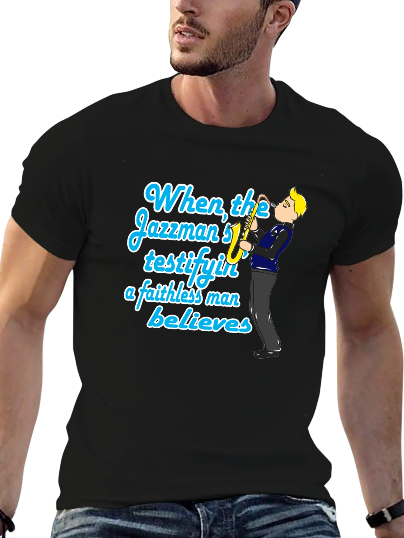 Jazzman Believes Black T-Shirt