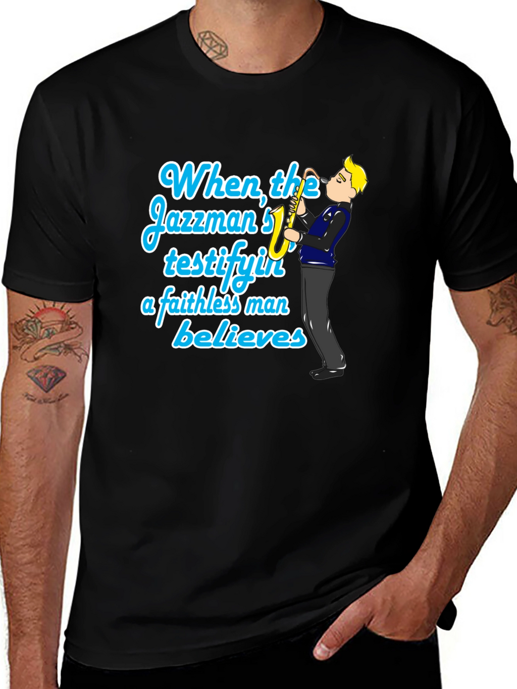 Jazzman Believes Black T-Shirt