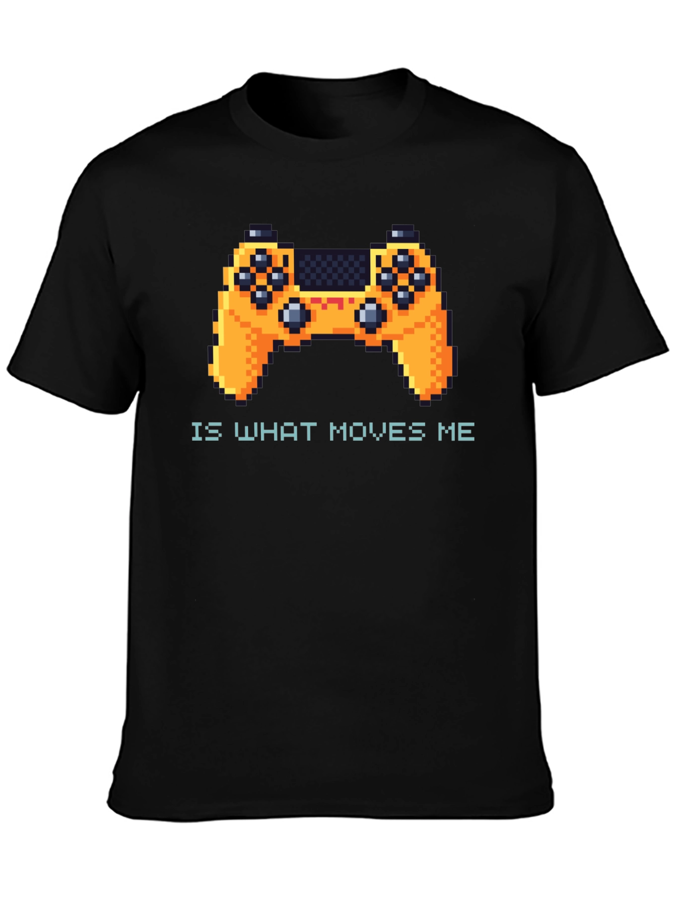 Gamer T-Shirt - Pixel Game Controller Moves Me Black Tee