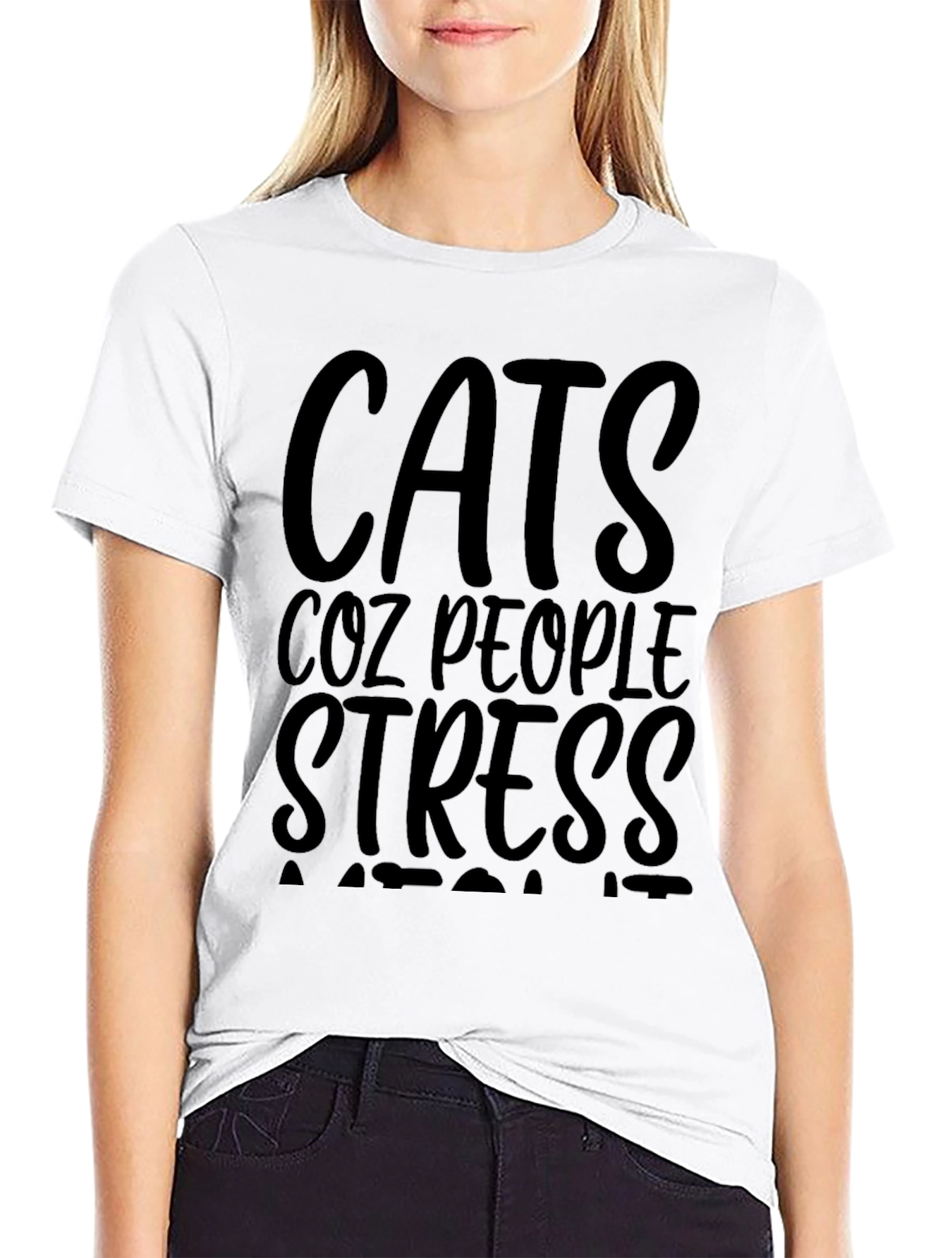 Cats Coz People Stress T-Shirt