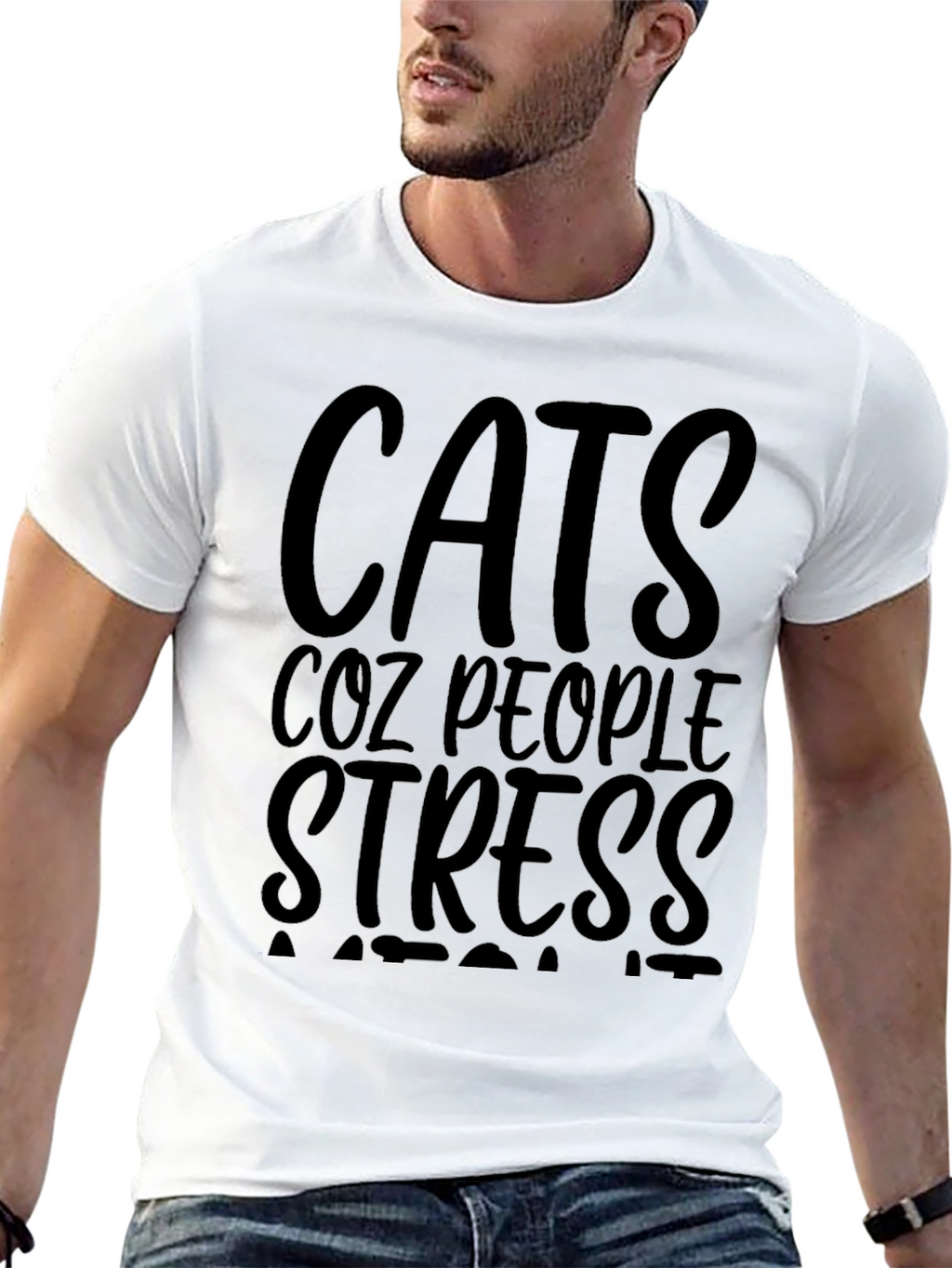 Cats Coz People Stress T-Shirt