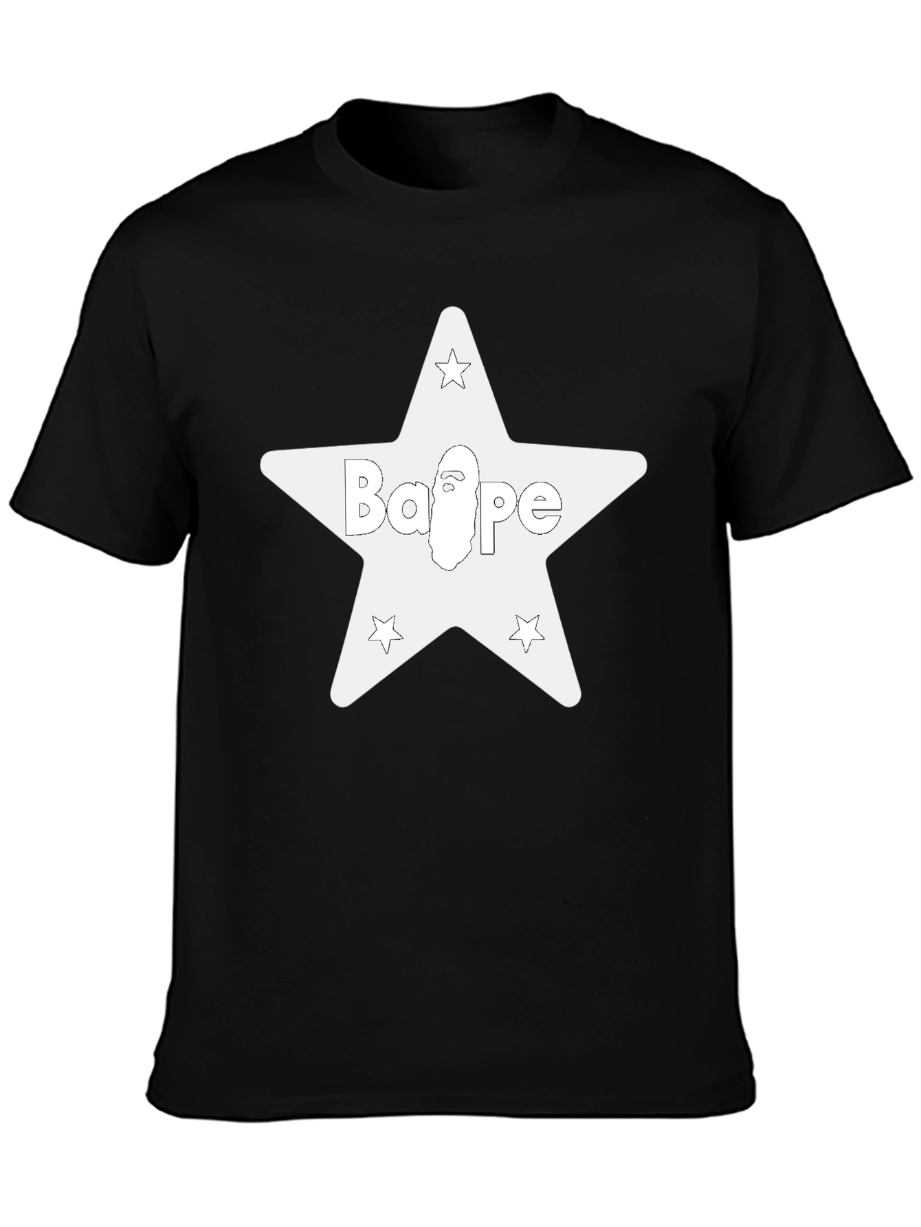 Star Logo Black Tee - Casual Graphic T-Shirt