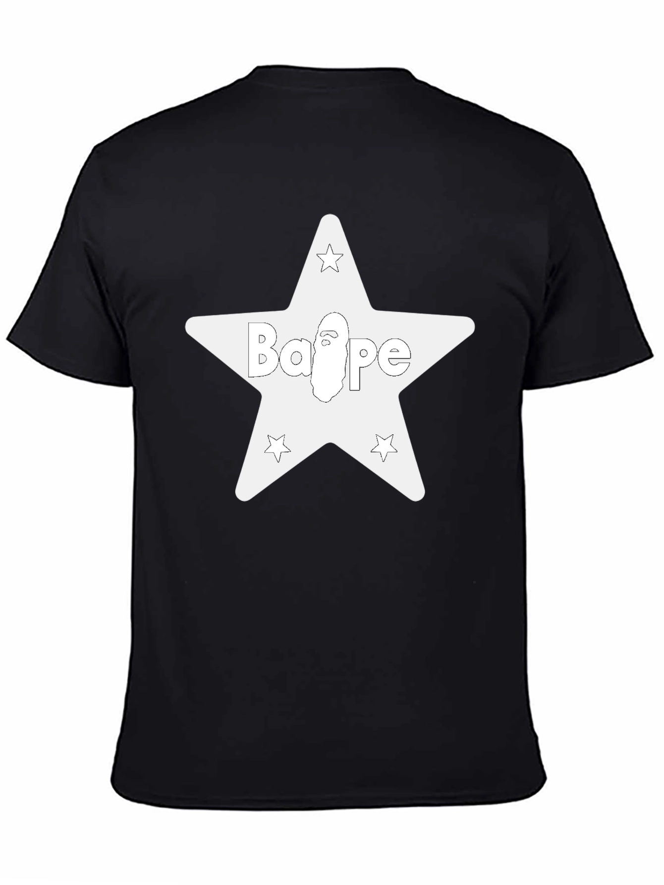 Star Logo Black Tee - Casual Graphic T-Shirt